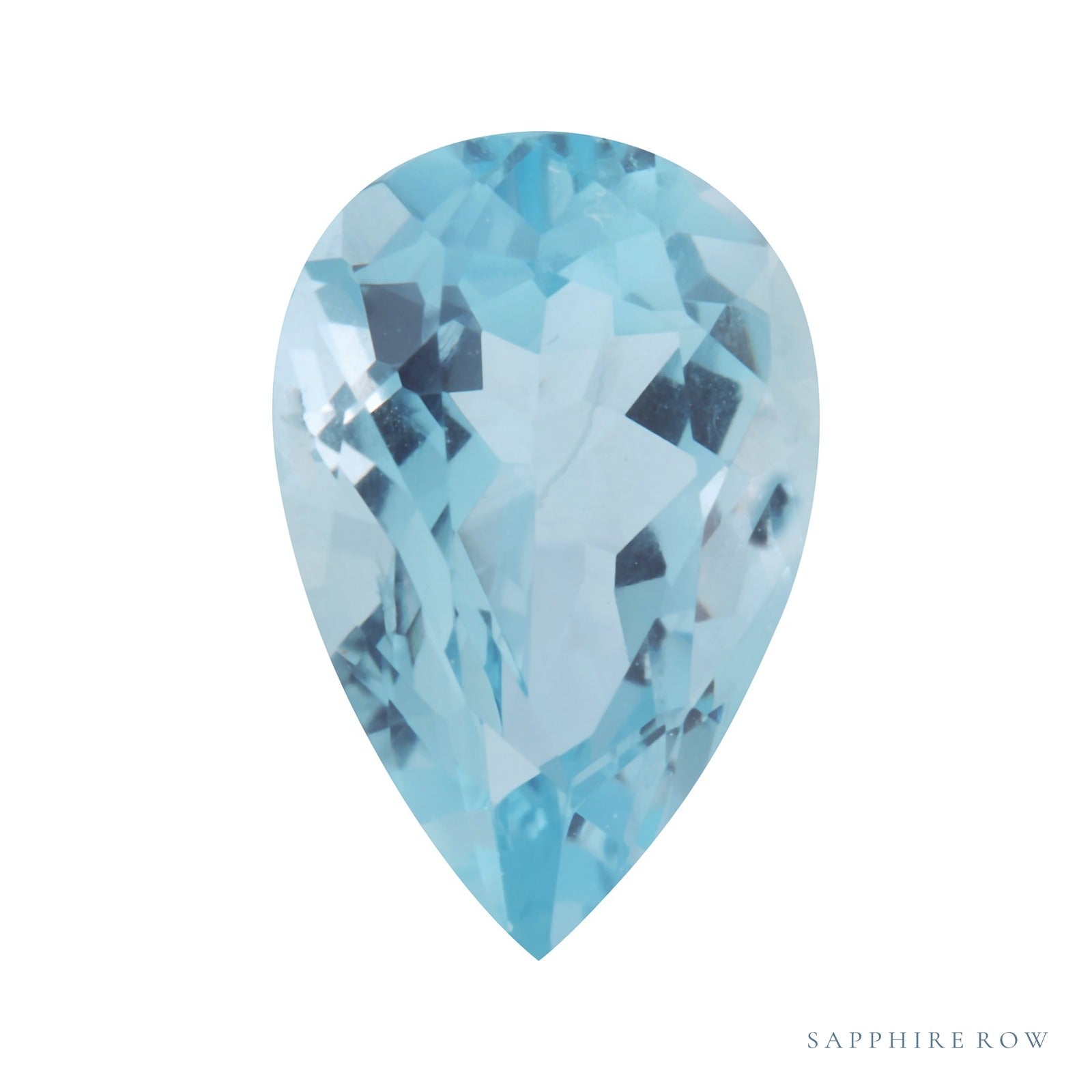 6x4 mm natural aqua aquamarine, pear cut | Sapphire Row · cut4 · cut5