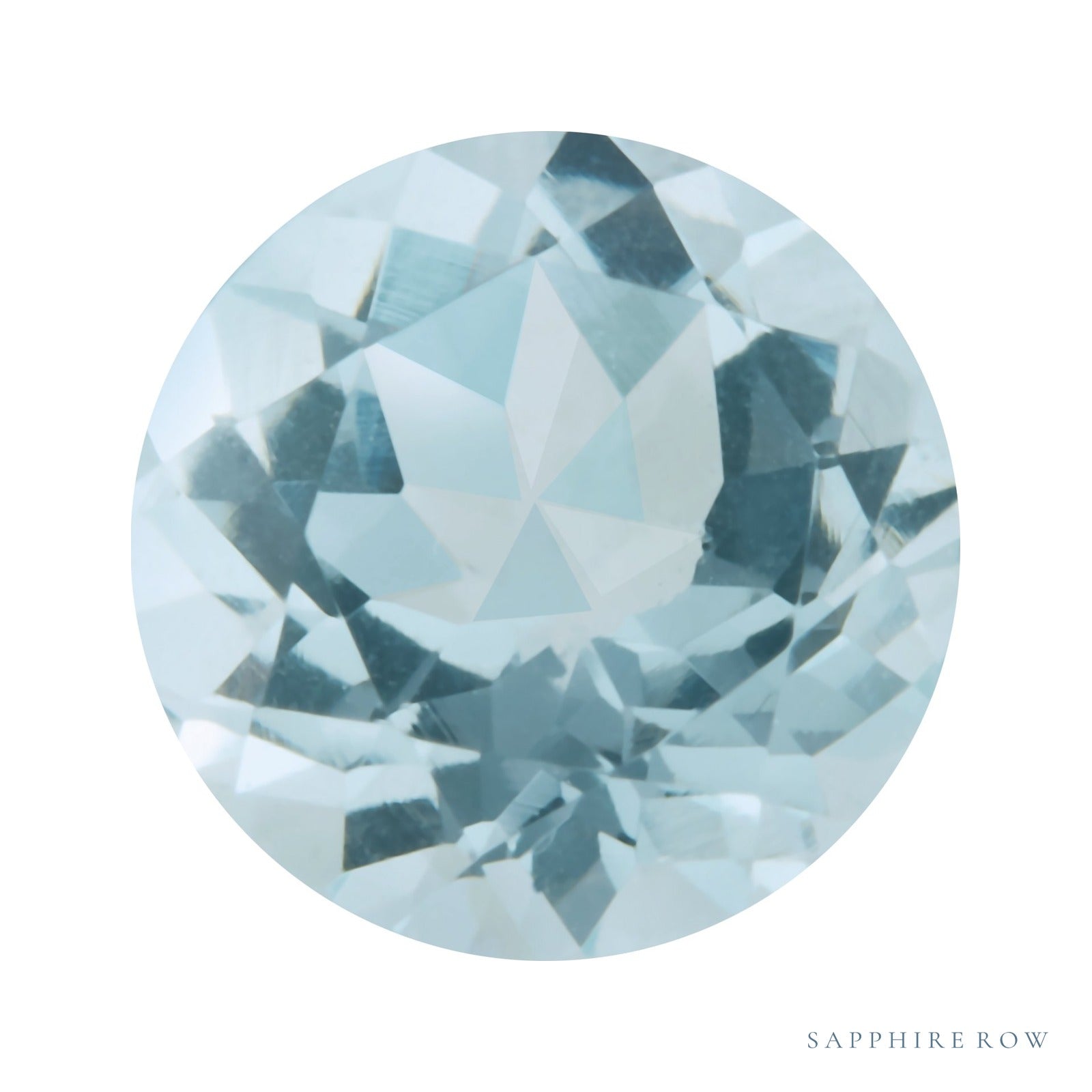 5.5 mm natural aqua aquamarine, round cut | Sapphire Row · cut7