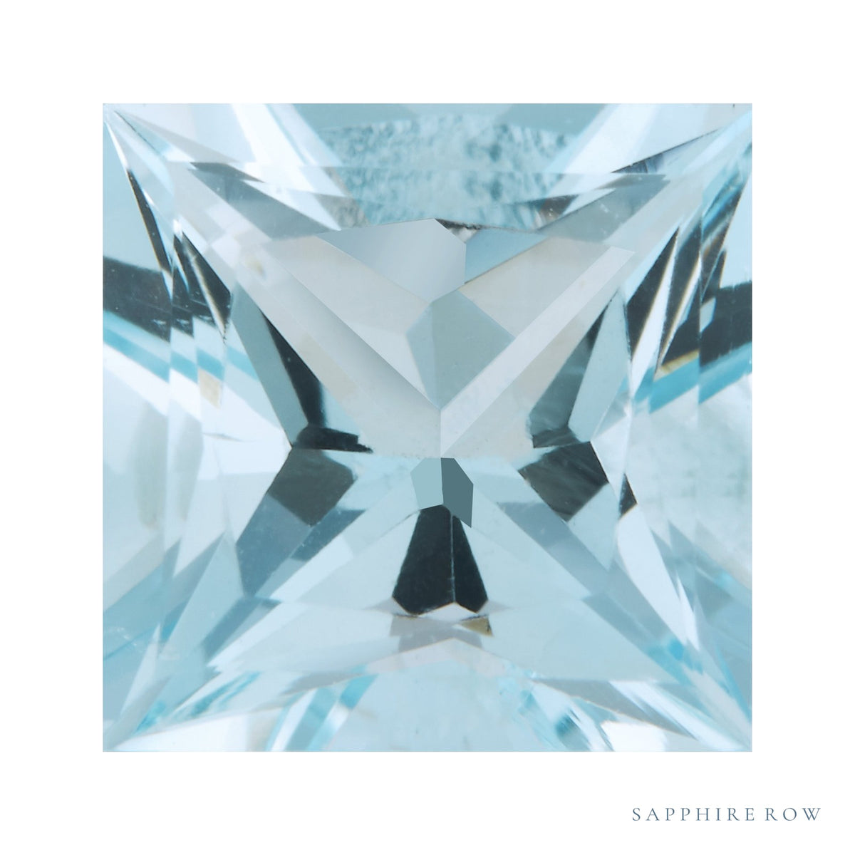 5 mm natural aqua aquamarine, square cut | Sapphire Row · cut7