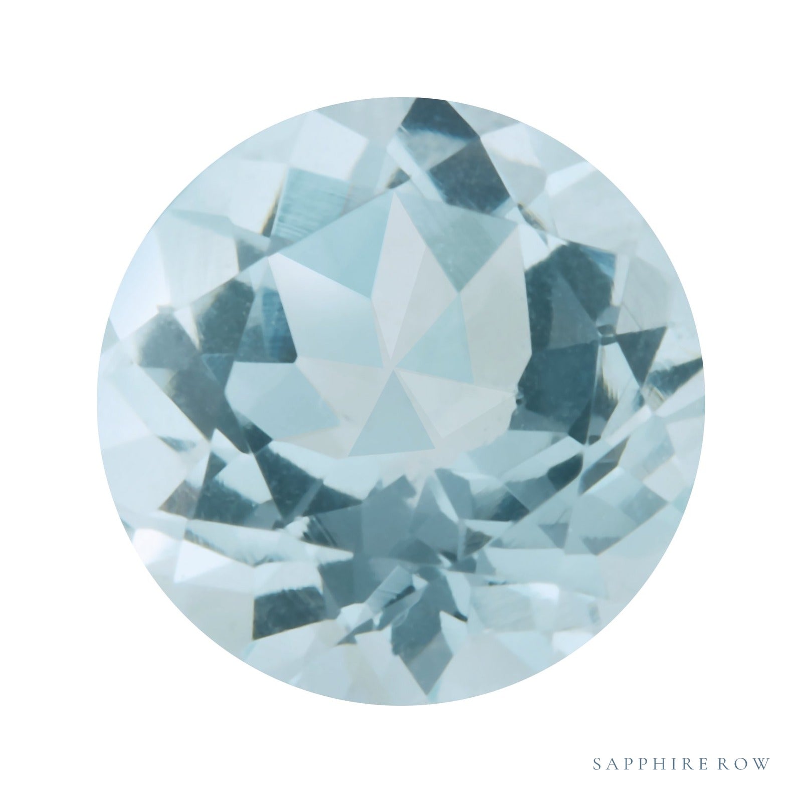 5 mm natural aqua aquamarine, round cut | Sapphire Row · cut4