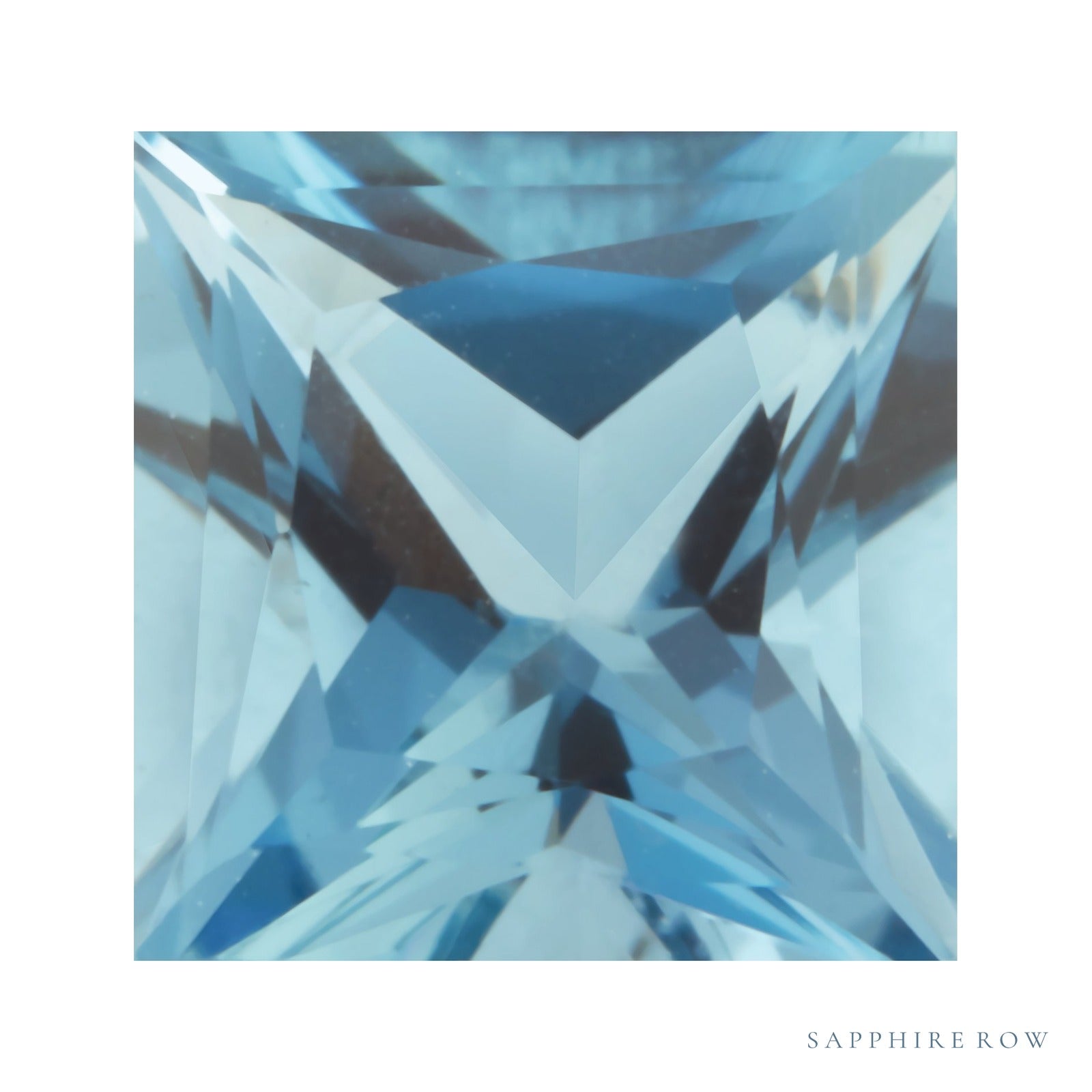 5.5 mm natural aqua aquamarine, square cut | Sapphire Row · cut4 · cut5
