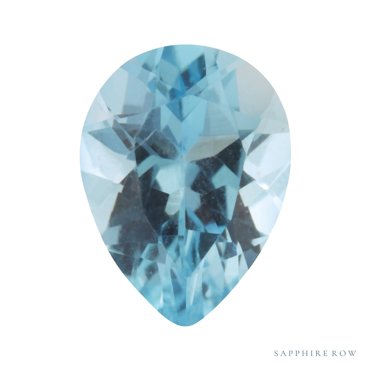 6x4 mm natural aqua aquamarine, pear cut | Sapphire Row · cut7