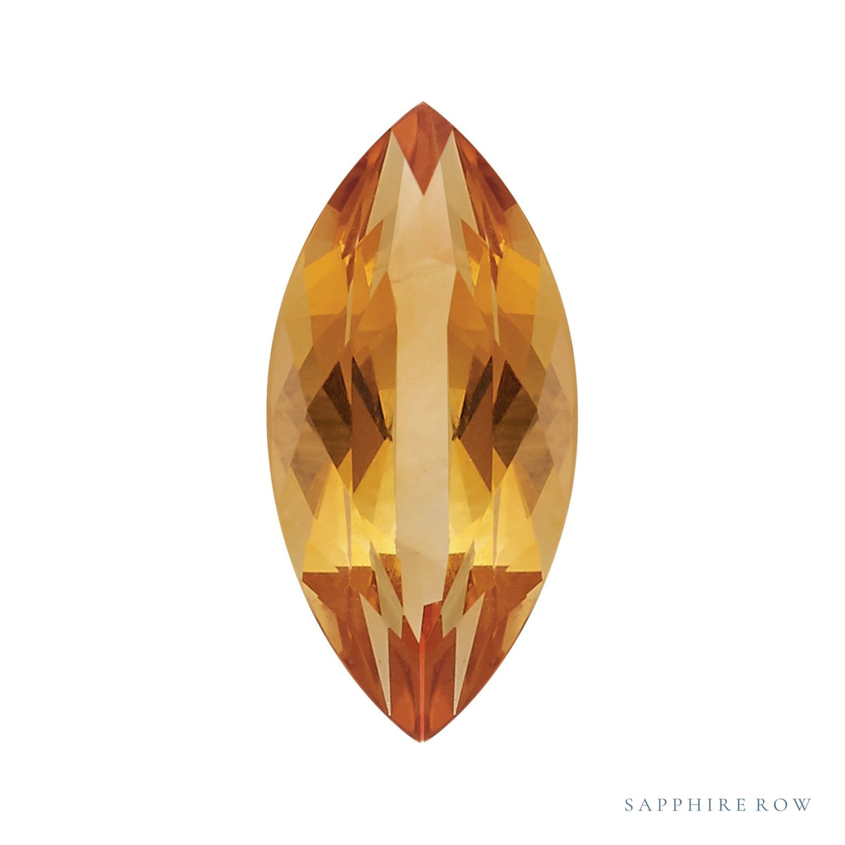 15x7 mm natural orange citrine, marquise cut | Sapphire Row · cut7