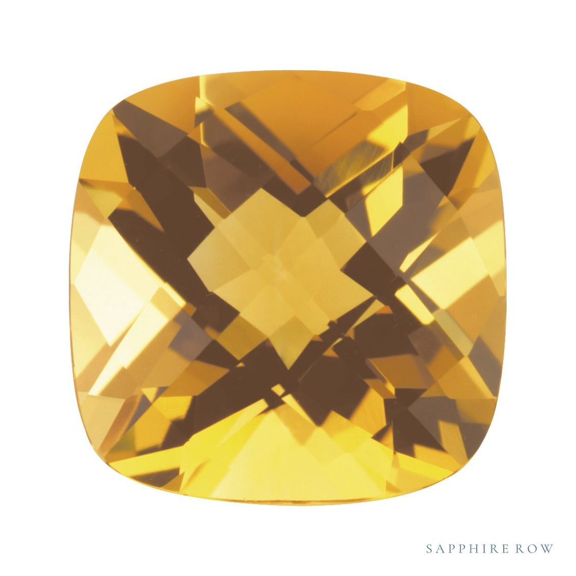 10 mm natural orange citrine, cushion cut | Sapphire Row · cut4 · cut5