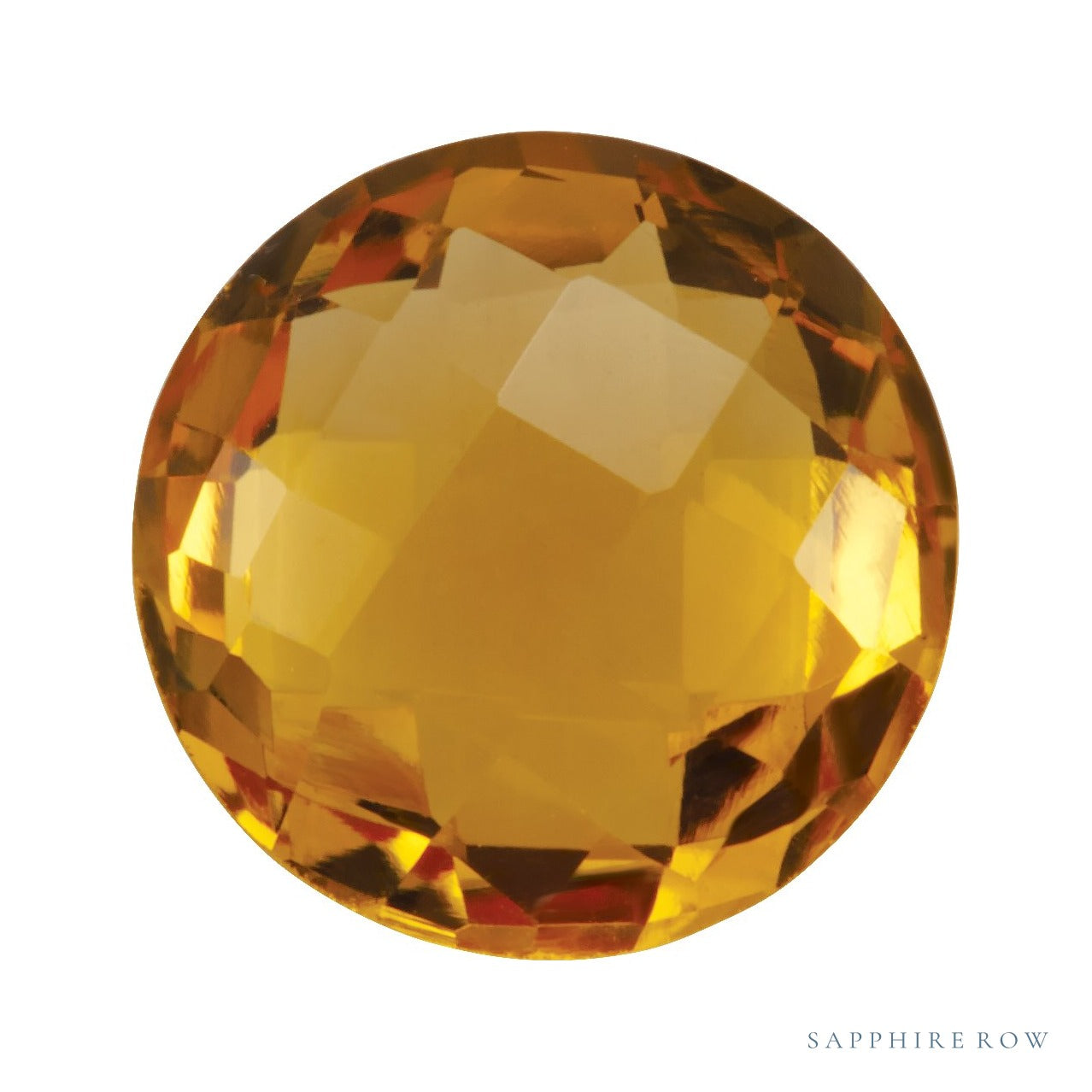 10 mm natural orange citrine, round cut | Sapphire Row · cut7