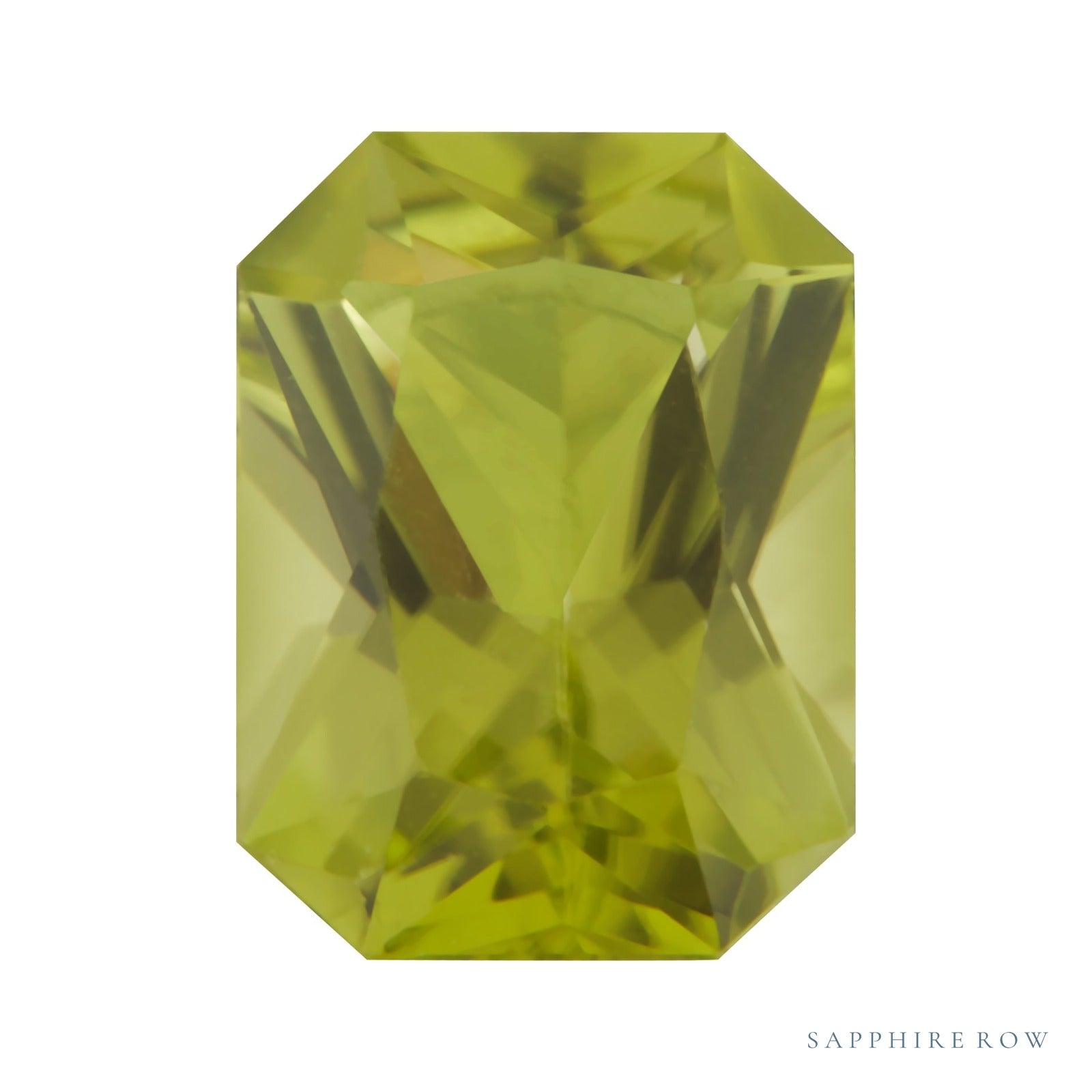 9x7 mm natural arizona green peridot, radiant cut | Sapphire Row · cut7