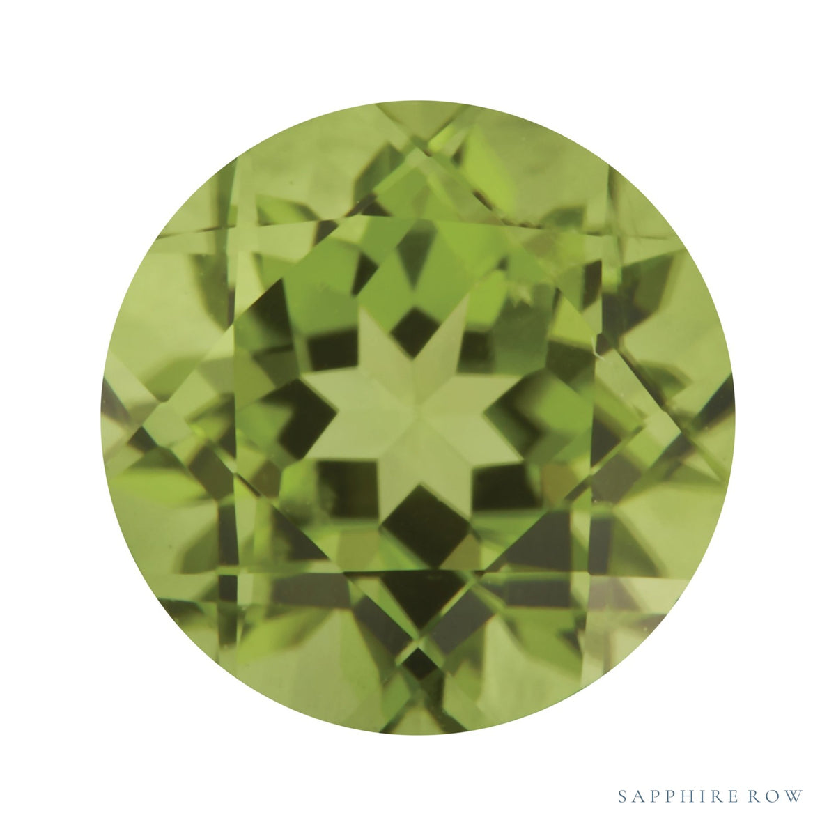 8 mm natural green peridot, round cut | Sapphire Row · cut7