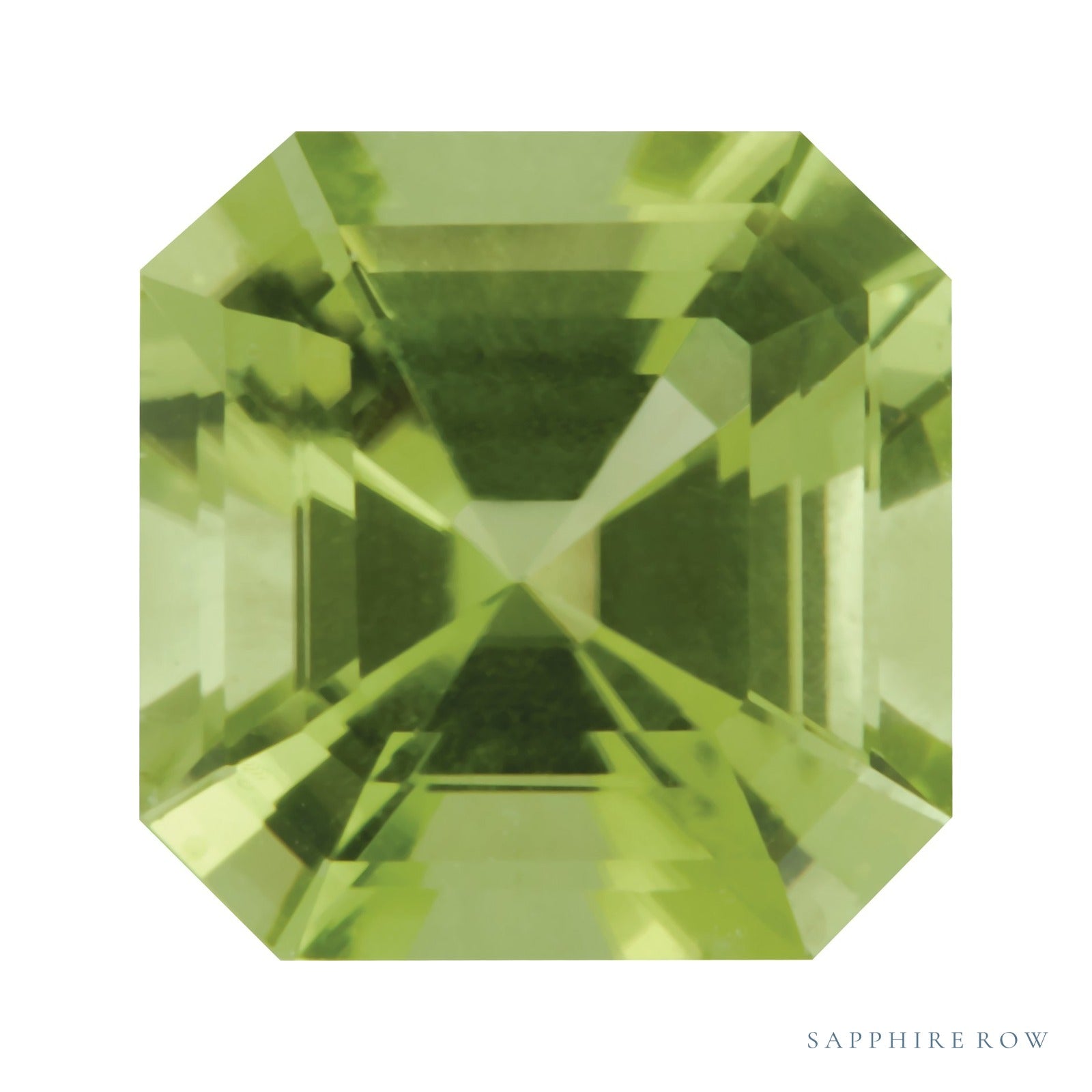 5 mm natural green peridot, asscher cut | Sapphire Row · cut7