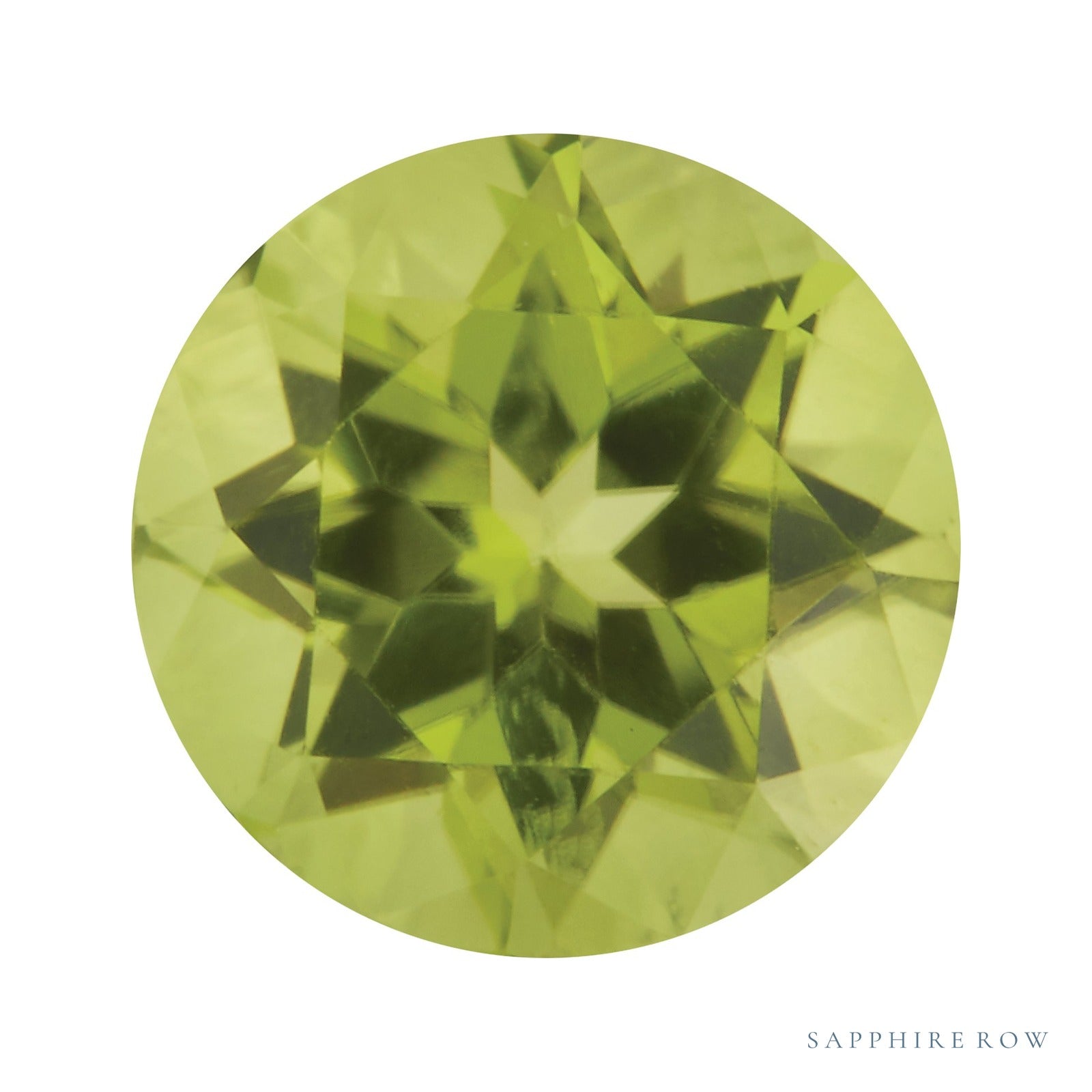 8 mm natural arizona green peridot, round cut | Sapphire Row · cut7