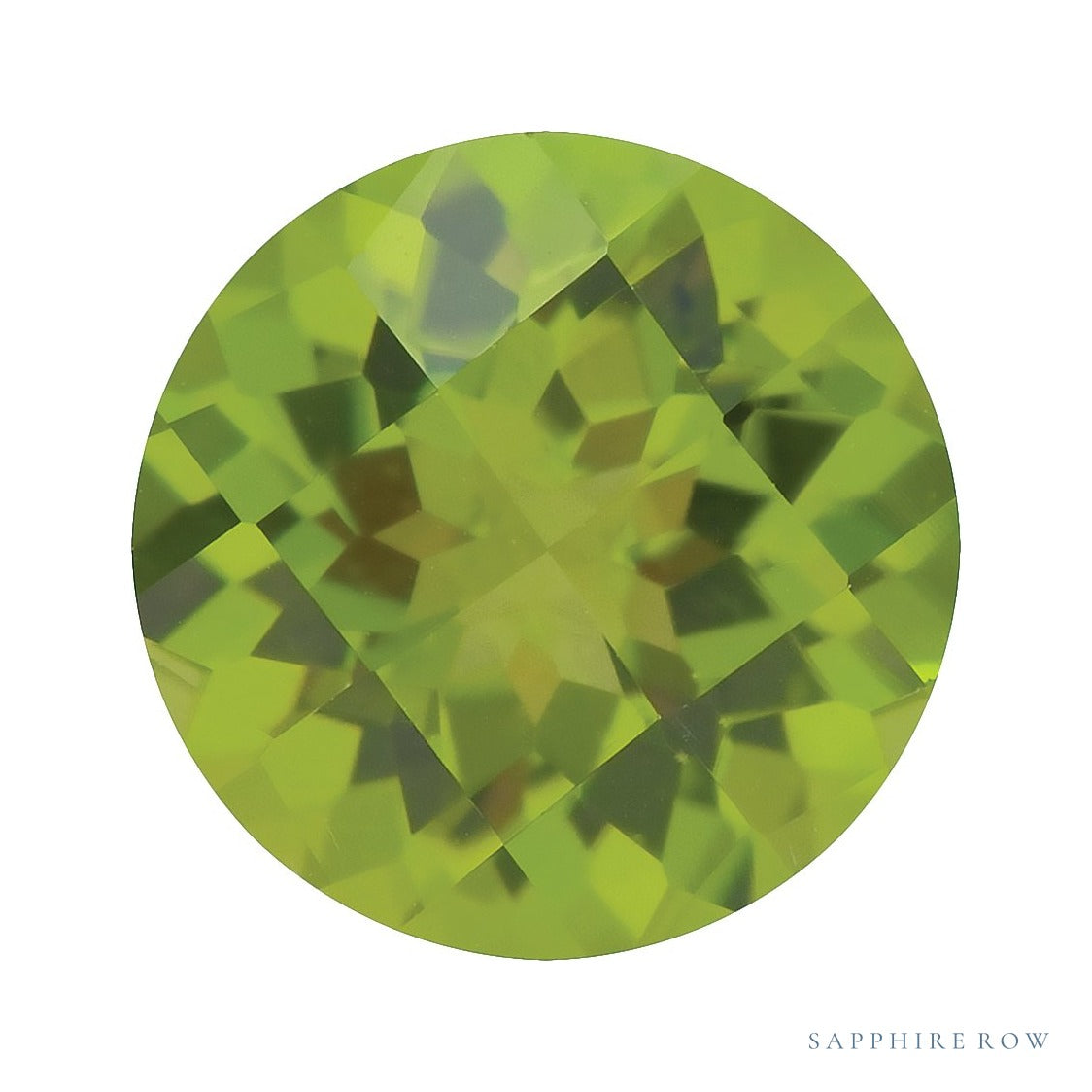 8 mm natural green peridot, round cut | Sapphire Row · cut7
