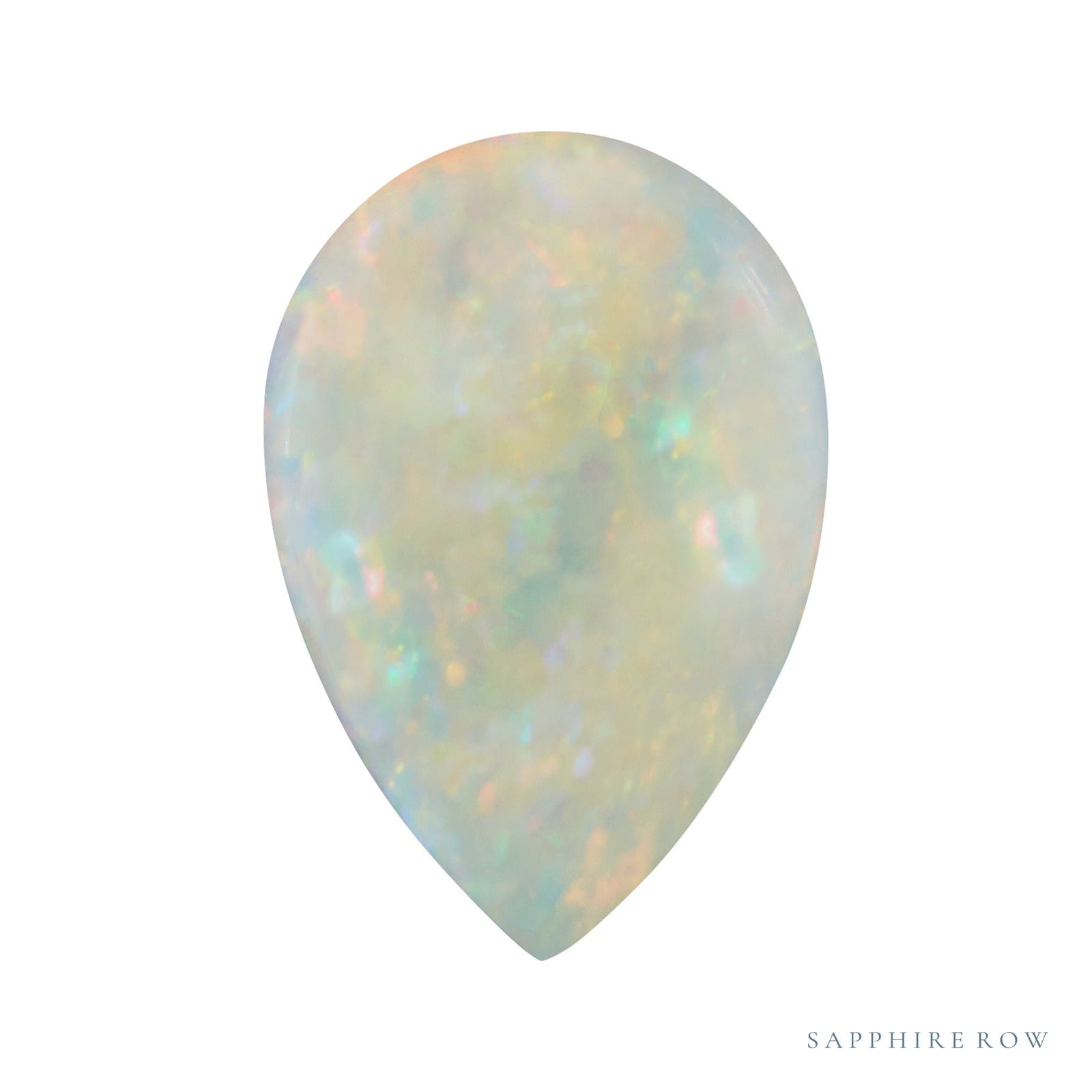 15x12 mm natural white opal, pear cut | Sapphire Row · cut7