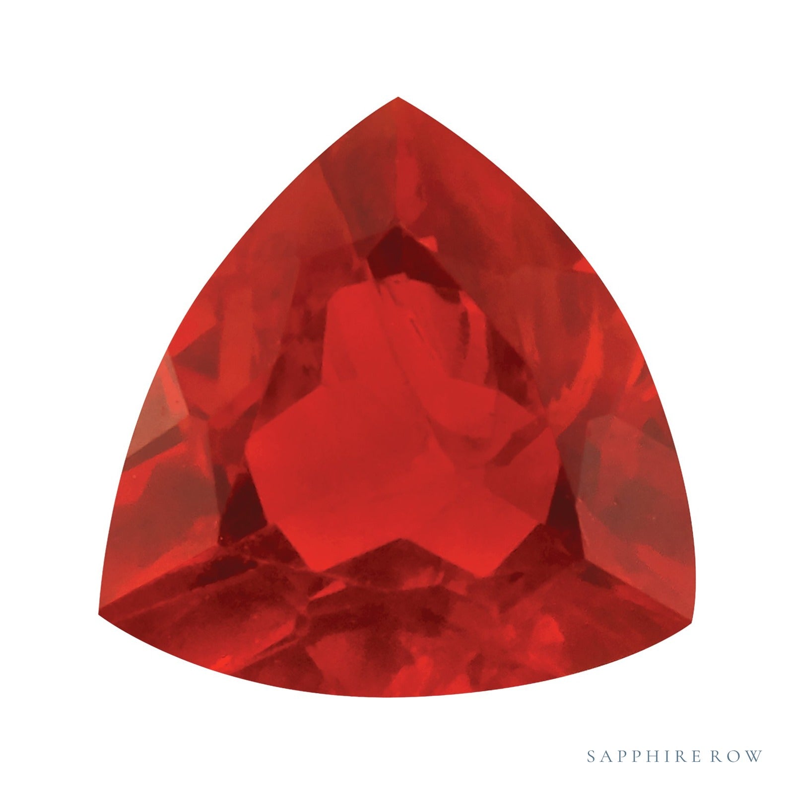 6 mm natural cherry opal, trillion cut | Sapphire Row · cut4