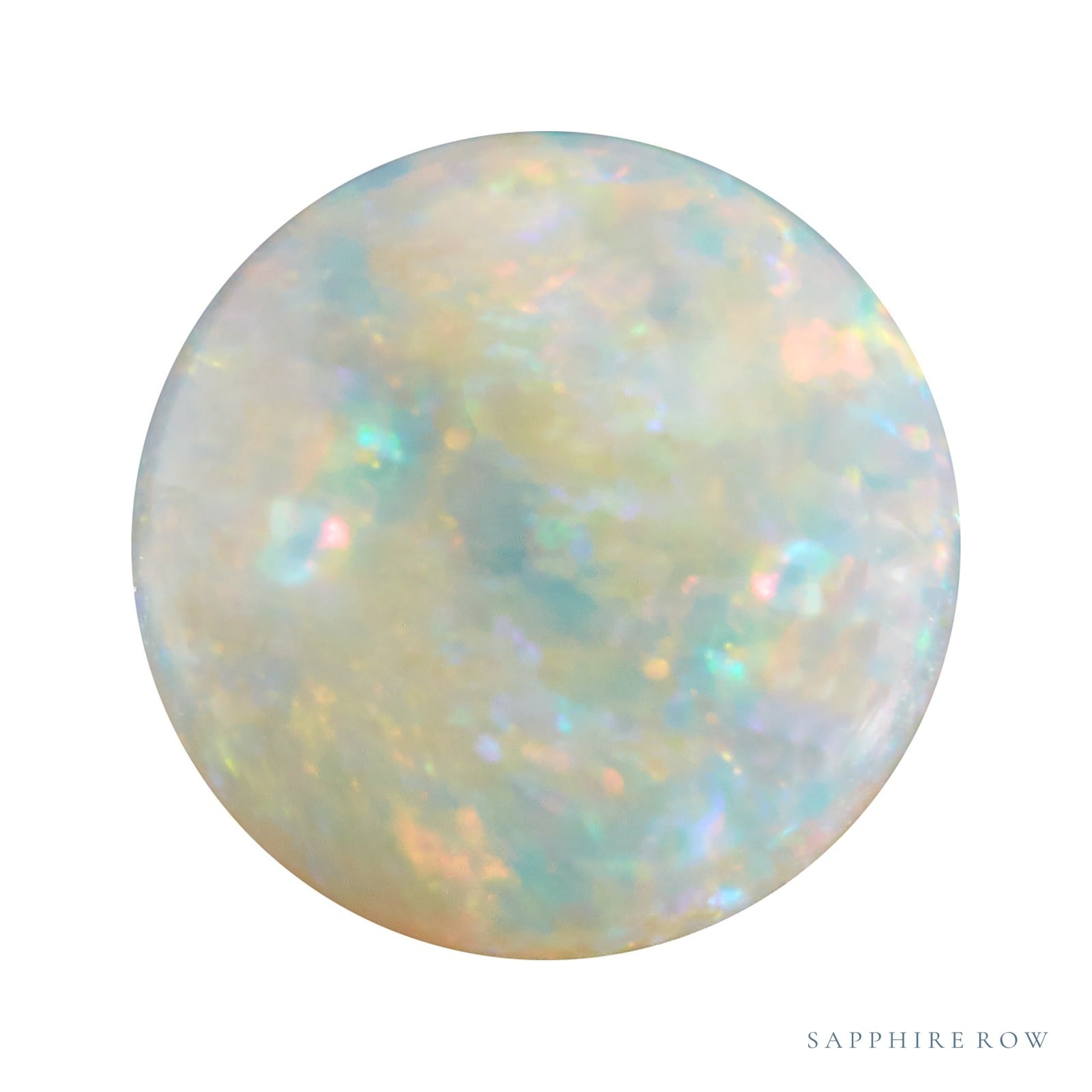 5 mm natural white opal, round cut | Sapphire Row · cut7