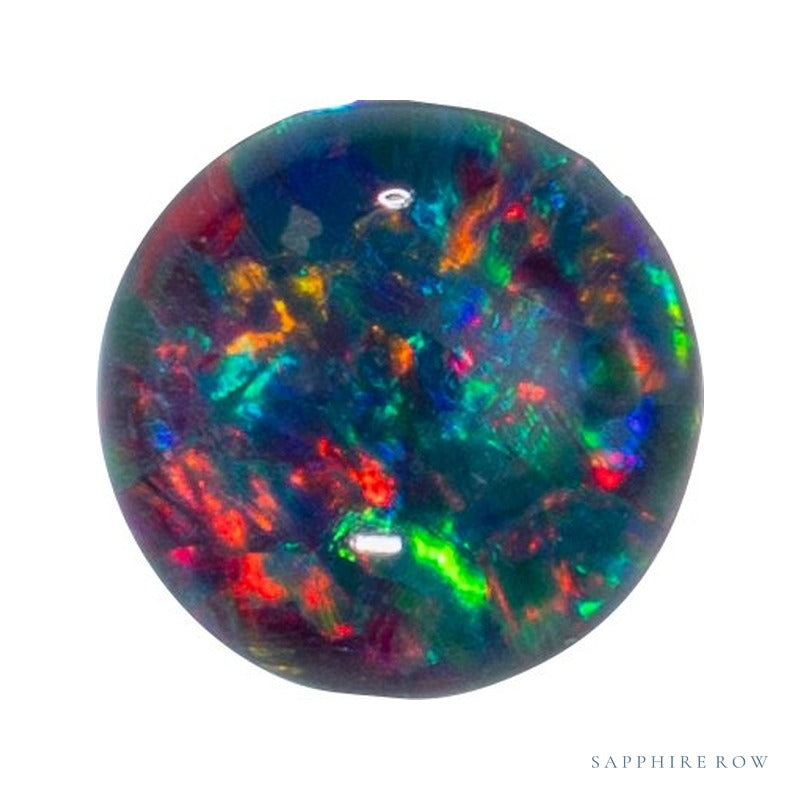 6 mm natural black opal, round cut | Sapphire Row · cut4 · cut5