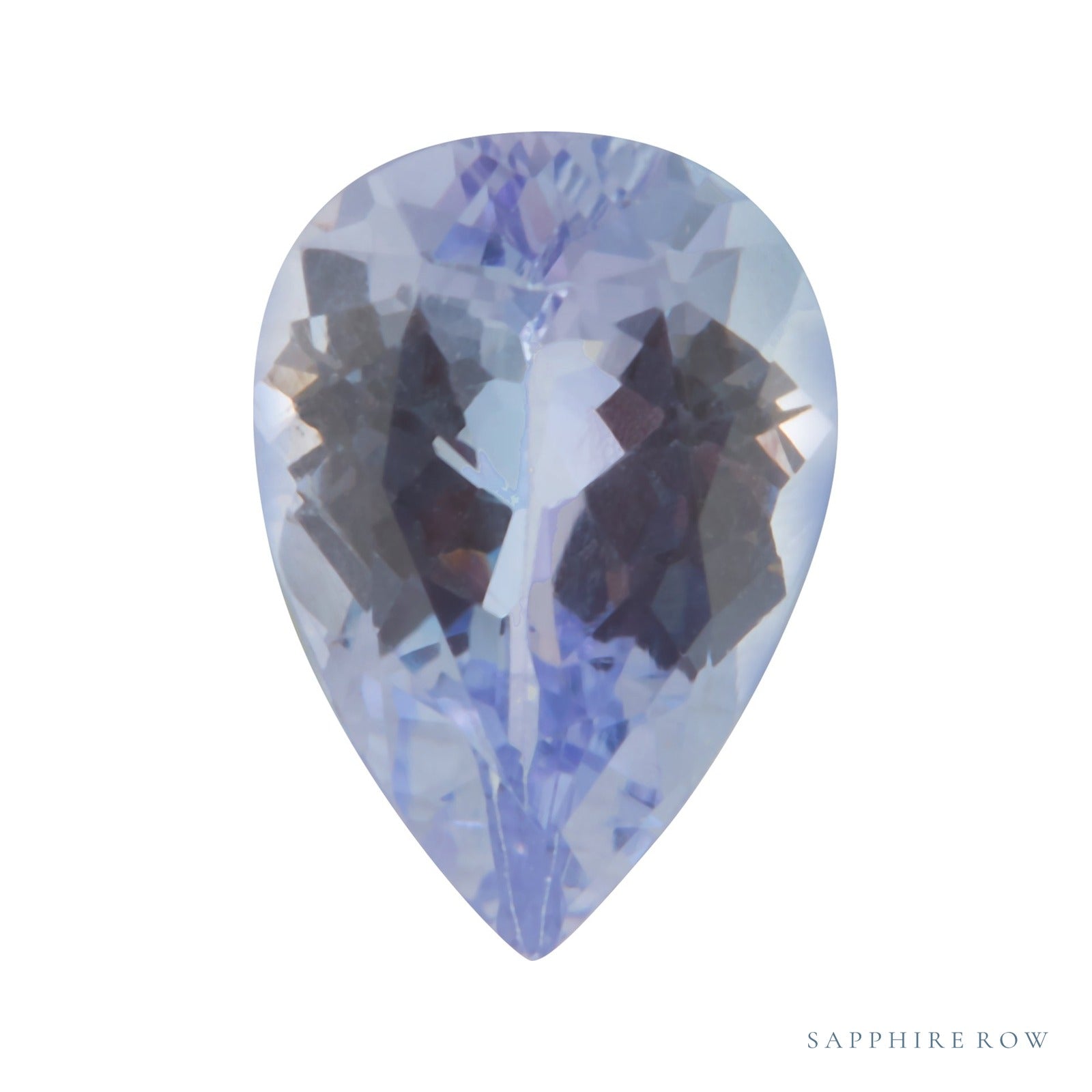 7x5 mm natural purple tanzanite, pear cut | Sapphire Row · cut7