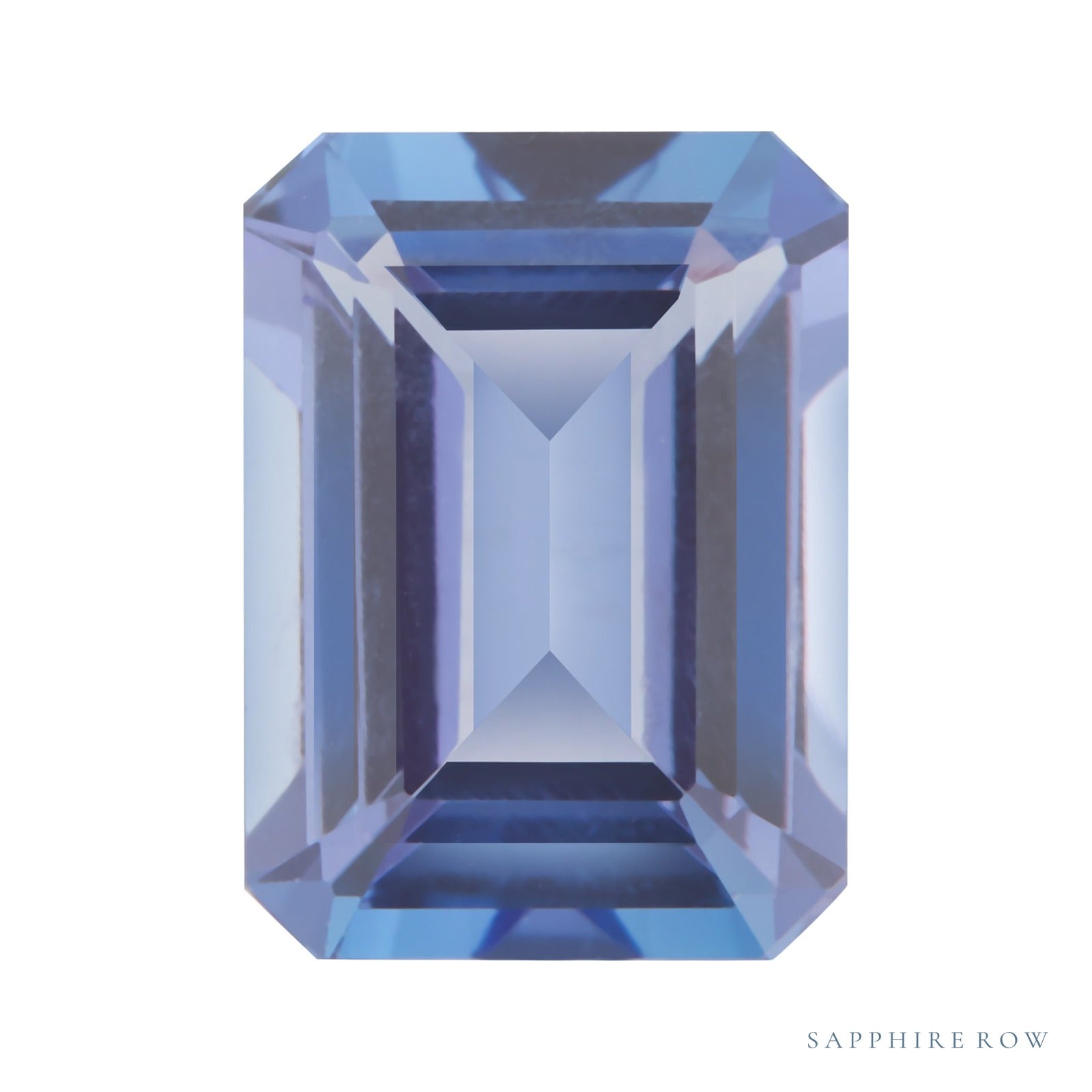 6x4 mm natural purple tanzanite, emerald cut | Sapphire Row · cut4 · cut5
