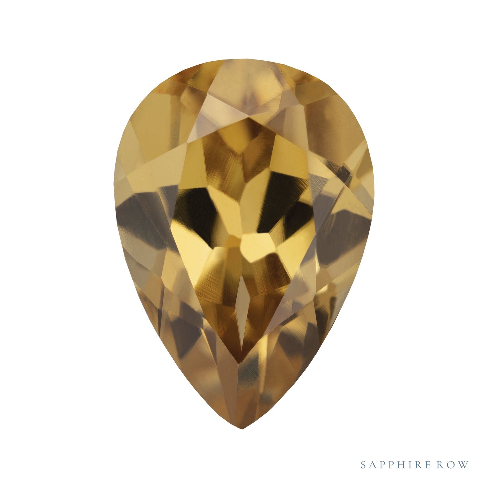 10x7 mm natural yellow zircon, pear cut | Sapphire Row · cut4 · cut5