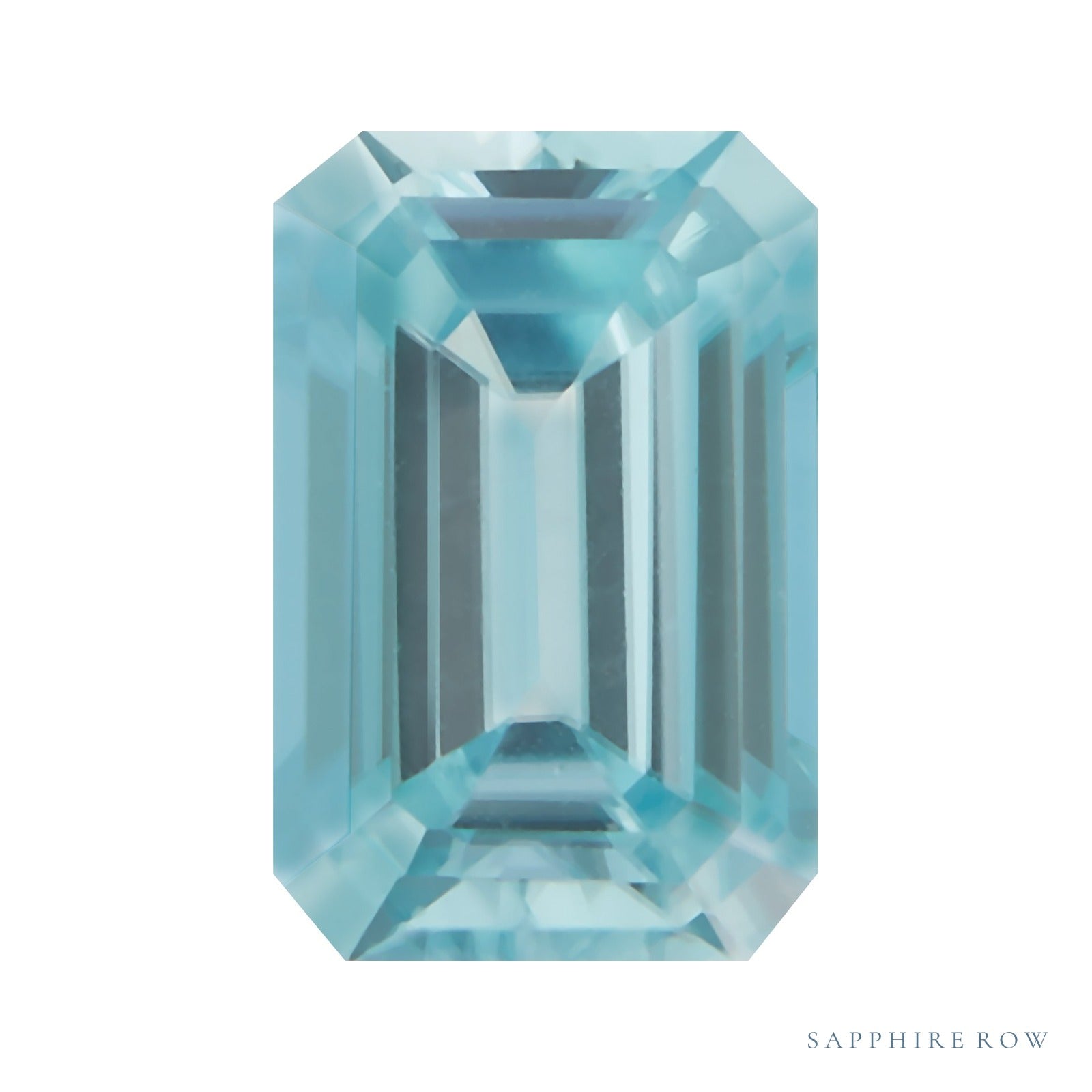 6x4 mm natural blue zircon, emerald cut | Sapphire Row · cut7