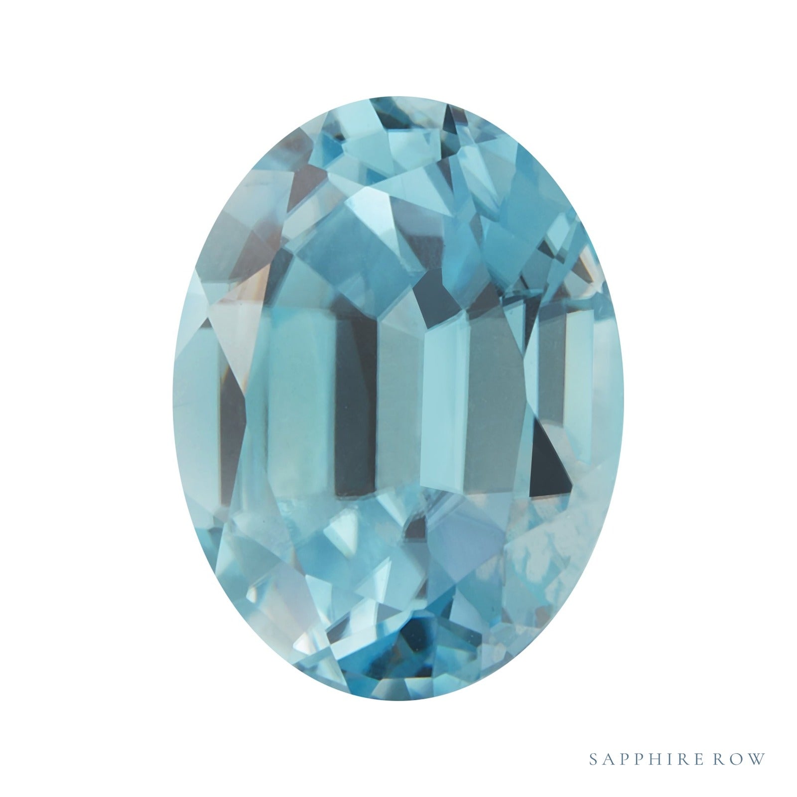 9x7 mm Oval Natural Blue Zircon – Faceted Cut – AA Quality — Sapphire Row · cut4