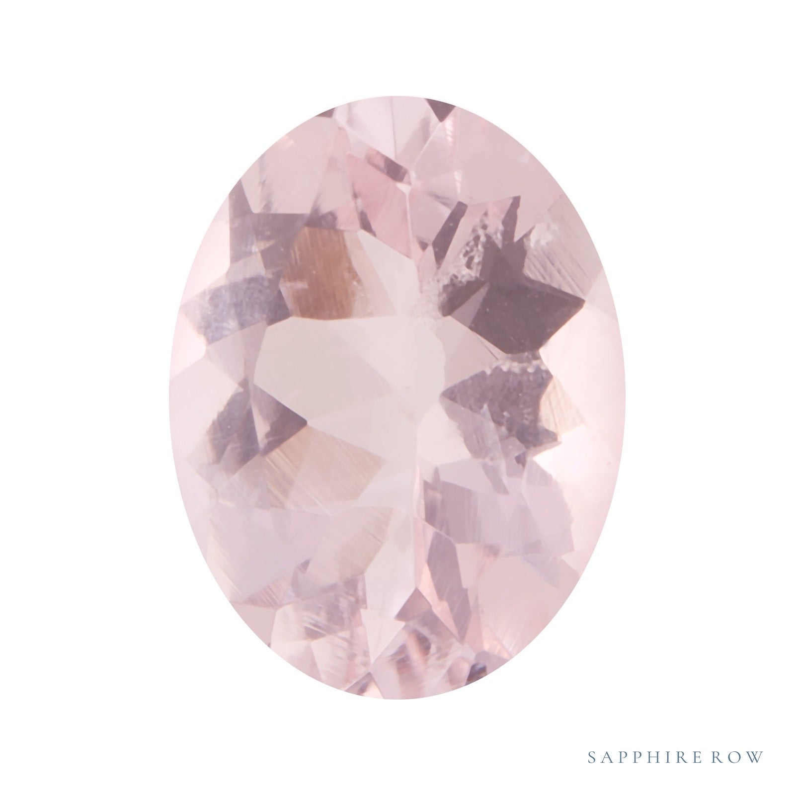 8x6 mm Oval Natural Pink Morganite – Faceted Cut – AA Quality — Sapphire Row · cut4