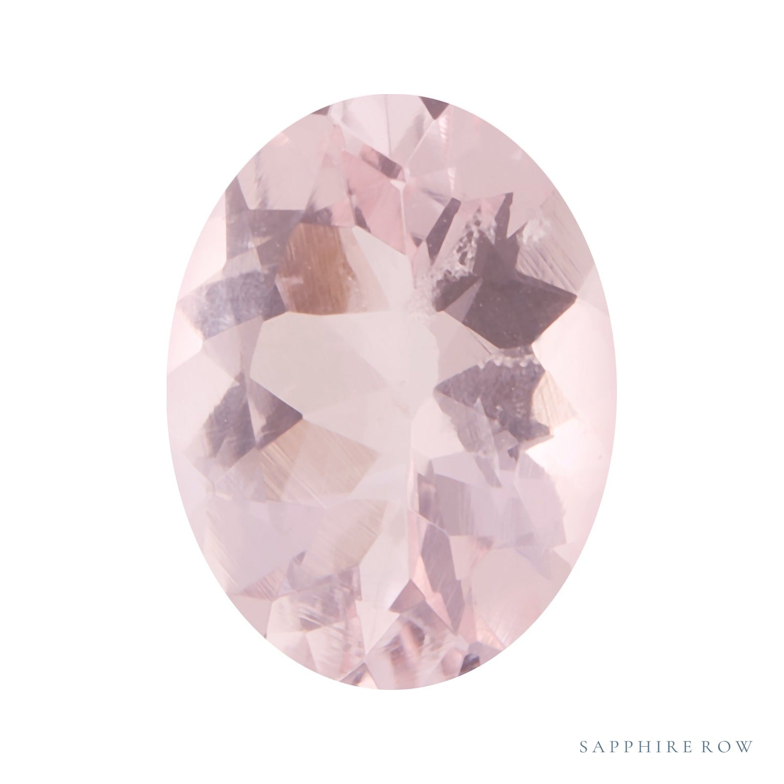 8x6 mm natural pink morganite, oval cut | Sapphire Row · cut4 · cut5