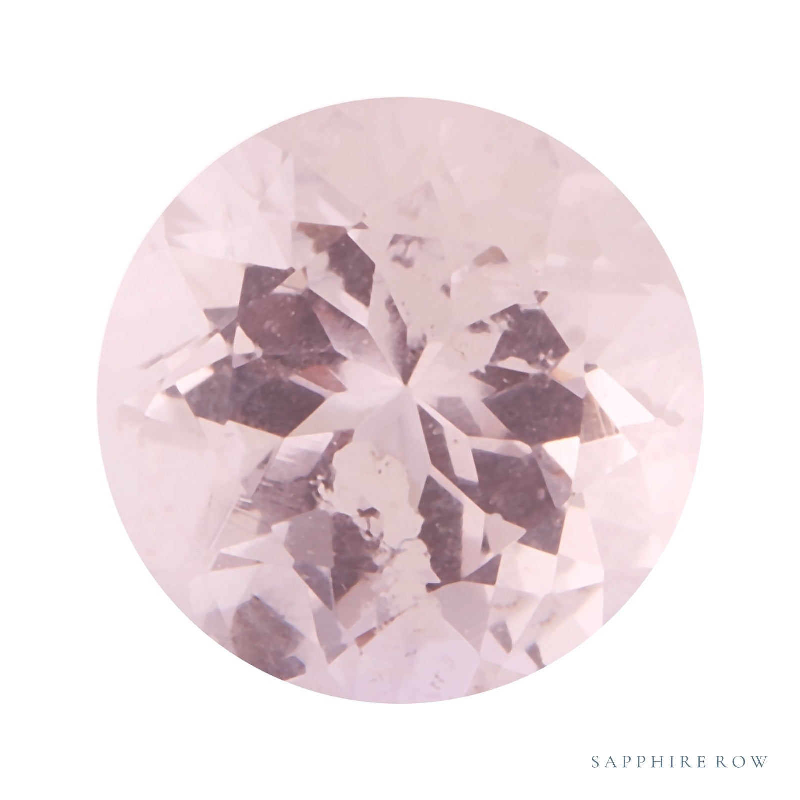 5 mm natural pink morganite, round cut | Sapphire Row · cut4