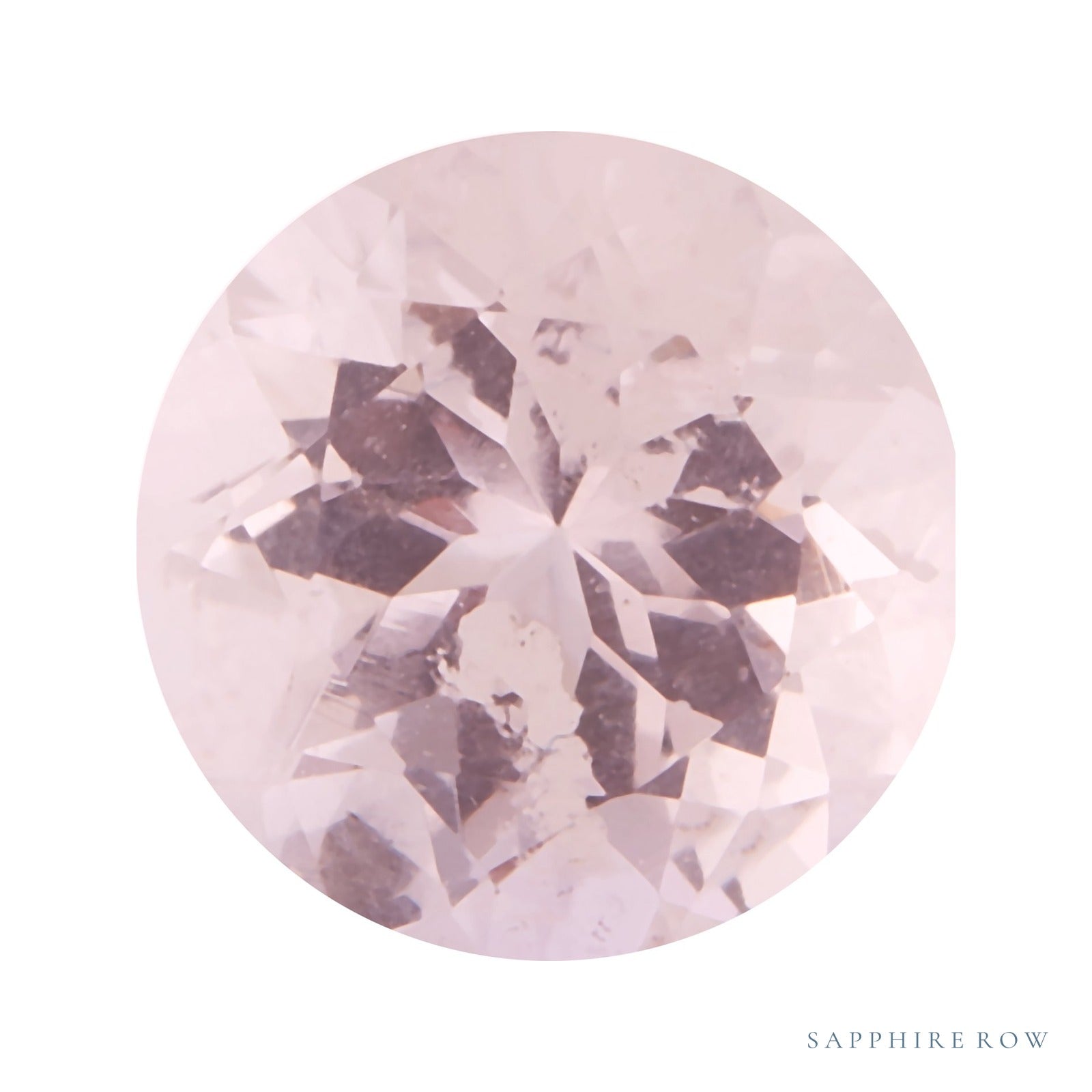 7 mm natural pink morganite, round cut | Sapphire Row · cut4 · cut5