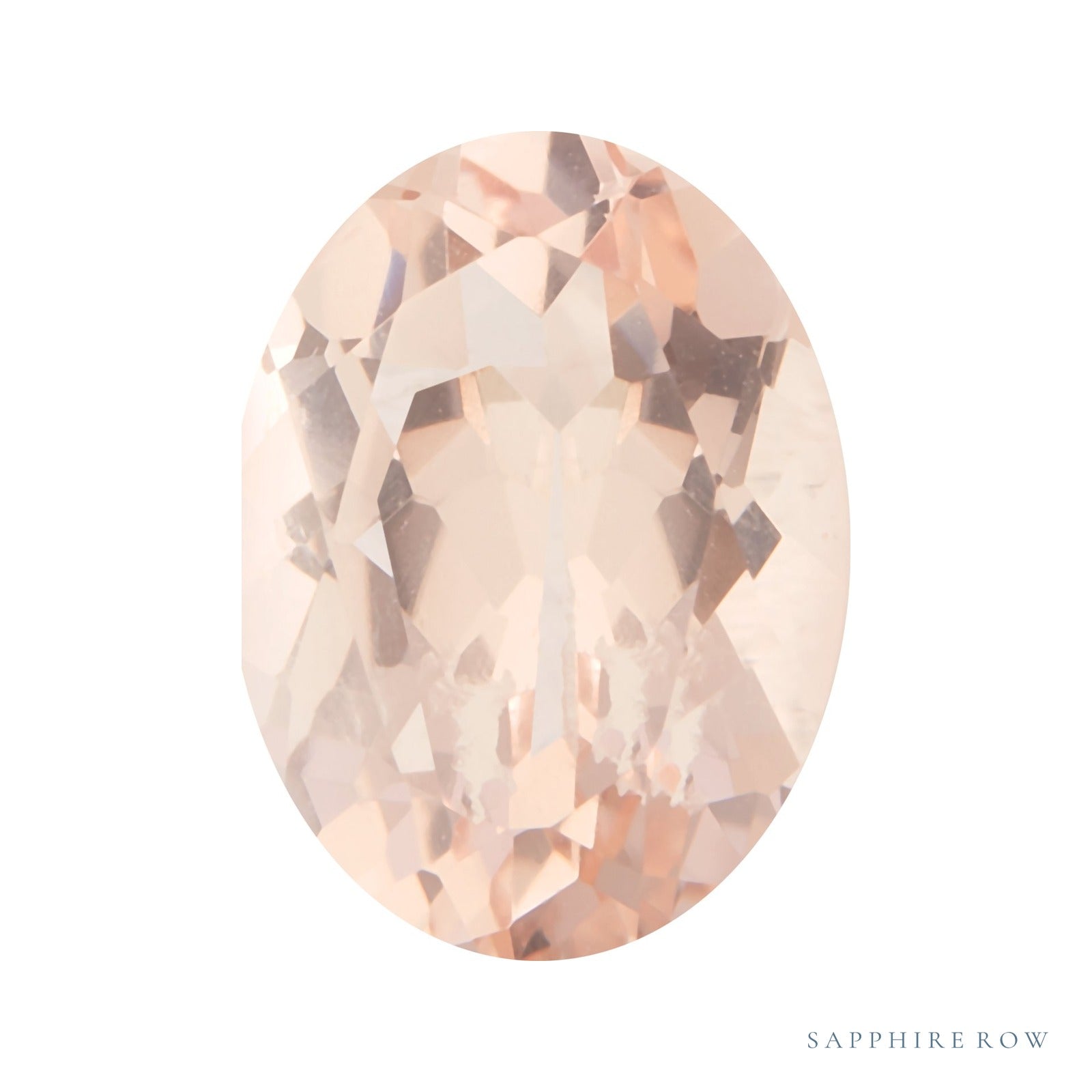 7x5 mm natural peach morganite, oval cut | Sapphire Row · cut7