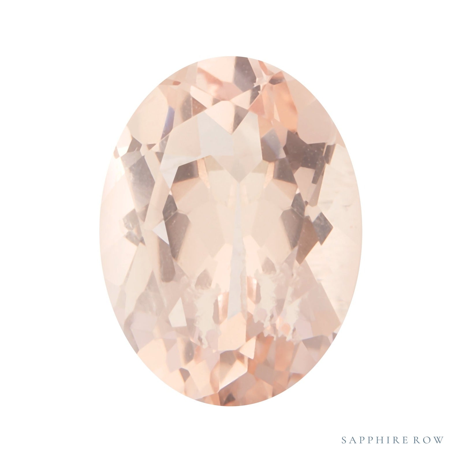 8x6 mm Oval Natural Peach Morganite – Faceted Cut – AA Quality — Sapphire Row · cut4