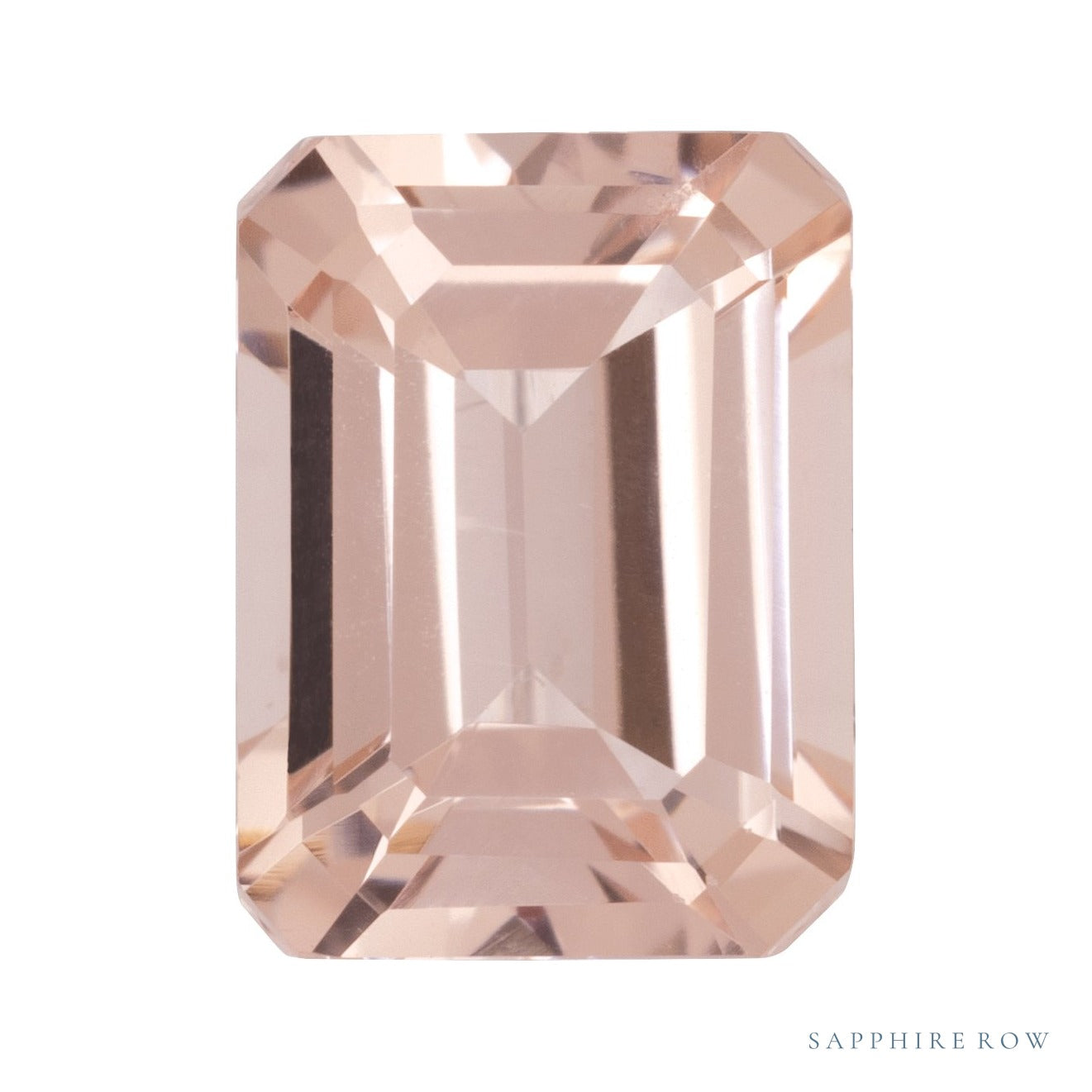 7x5 mm natural peach morganite, emerald cut | Sapphire Row · cut4 · cut5