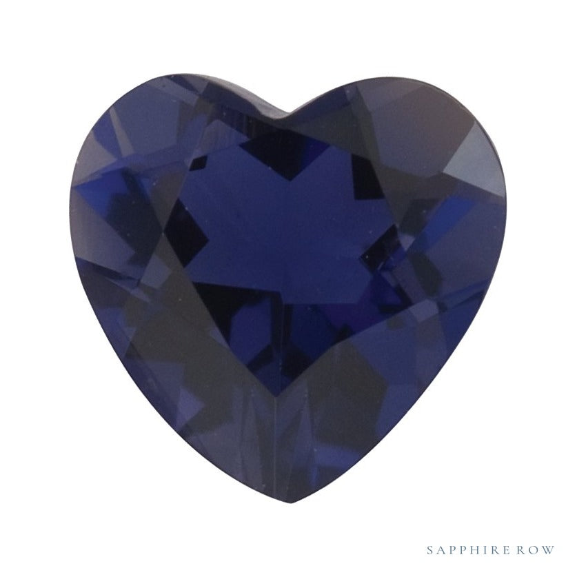 10 mm natural purple iolite, heart cut | Sapphire Row · cut4 · cut5