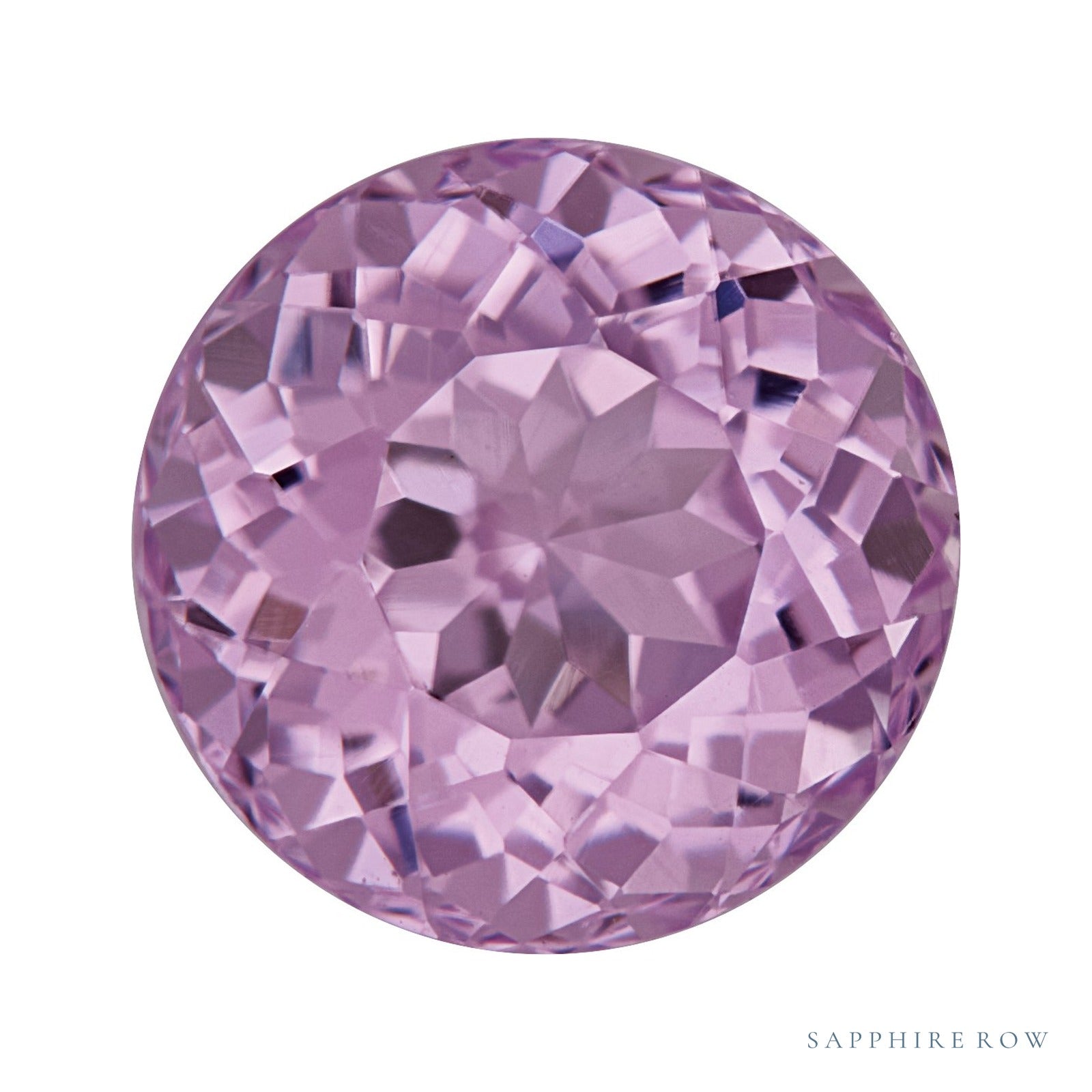6 mm natural pink kunzite, round cut | Sapphire Row · cut4