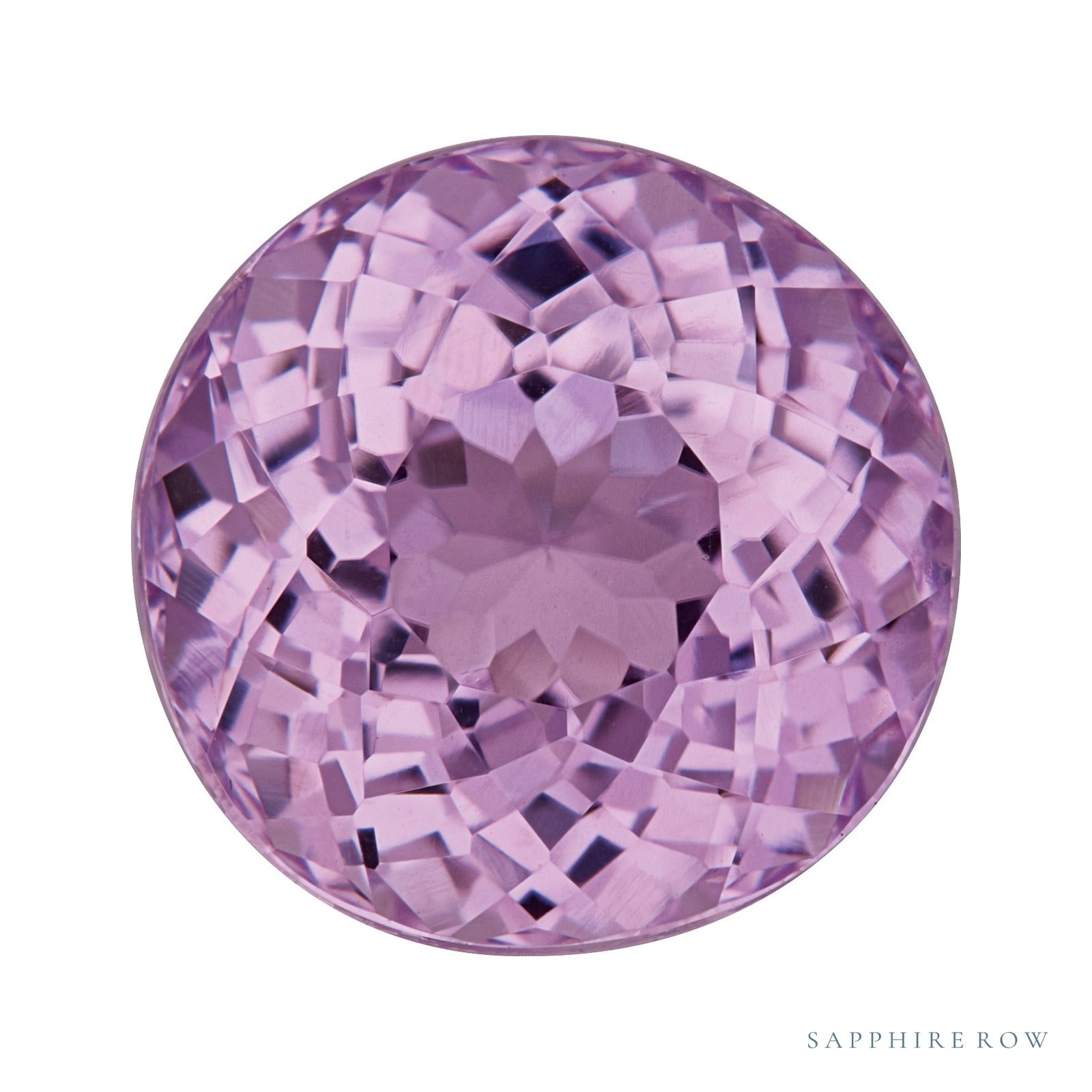 7 mm natural pink kunzite, round cut | Sapphire Row · cut4 · cut5