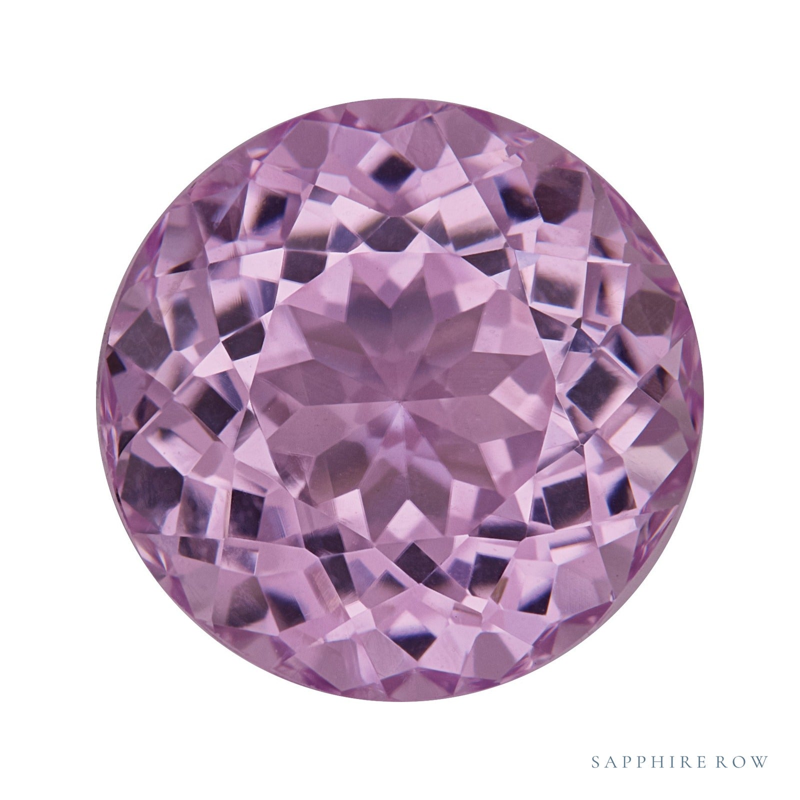 8 mm natural pink kunzite, round cut | Sapphire Row · cut4 · cut5