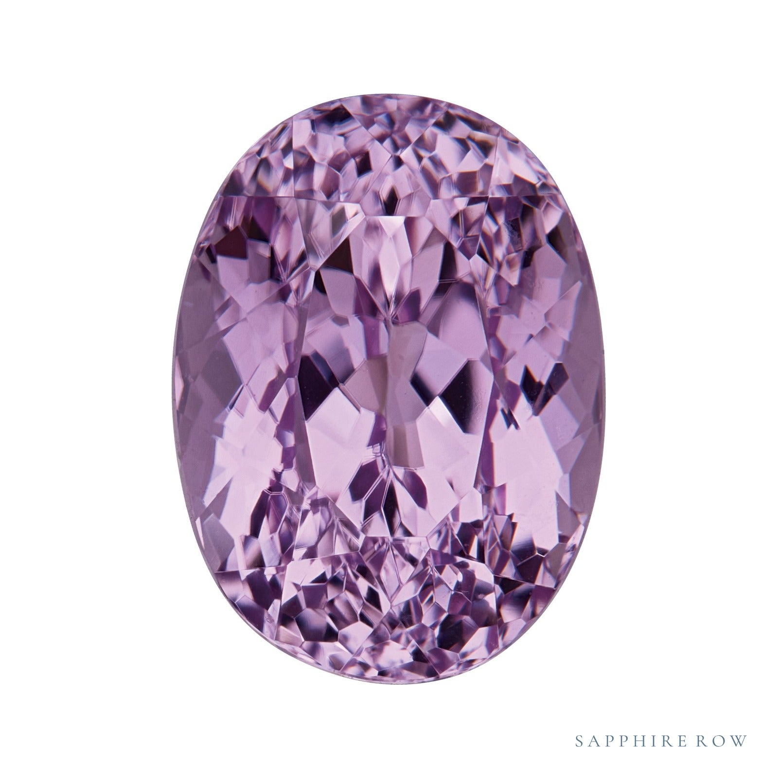8x6 mm natural pink kunzite, oval cut | Sapphire Row · cut4 · cut5