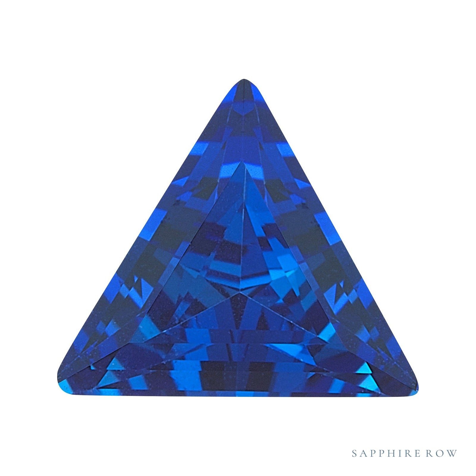 3 mm lab-grown blue sapphire, triangle cut | Sapphire Row · cut7
