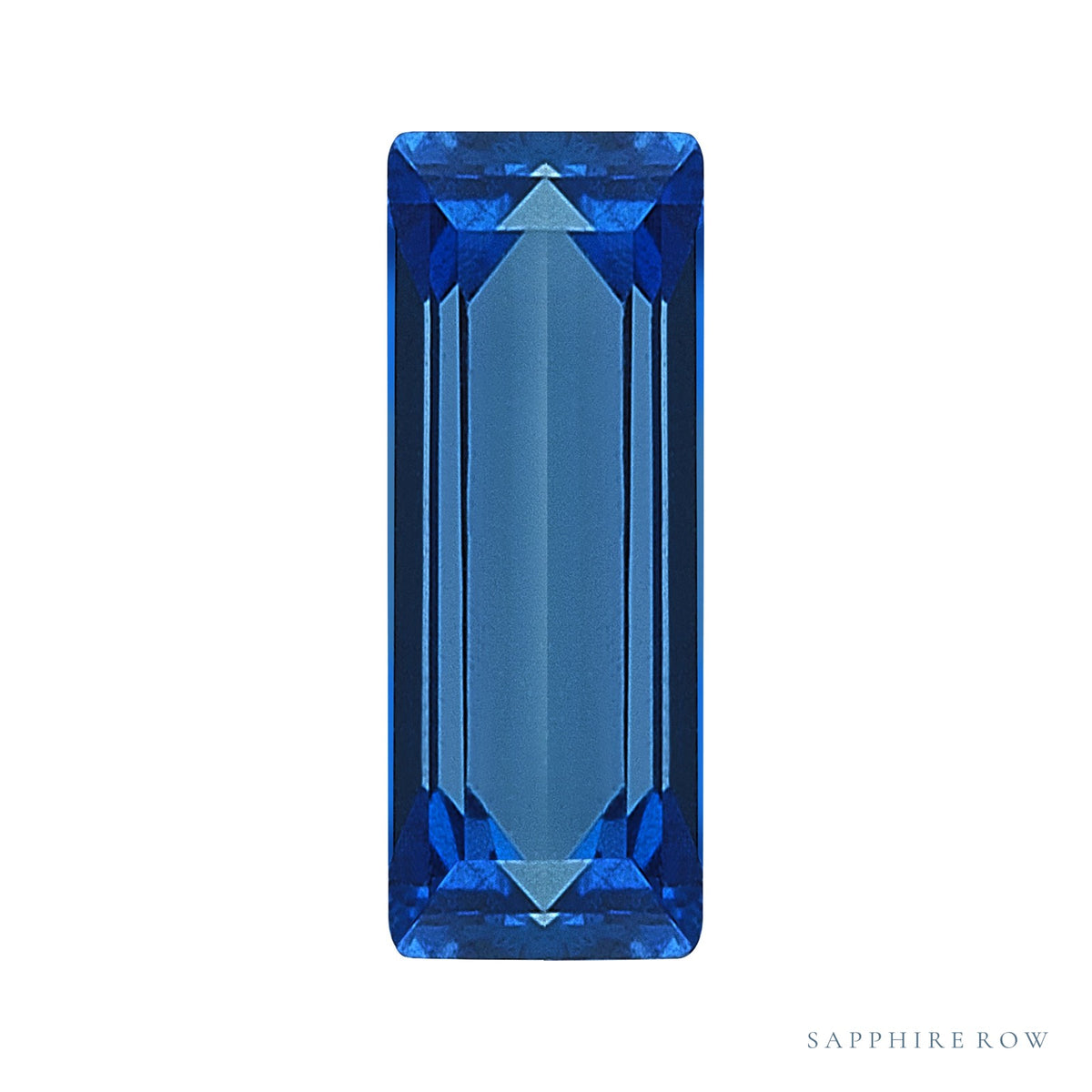 4x2 mm lab-grown blue sapphire, straight baguette cut | Sapphire Row · cut7