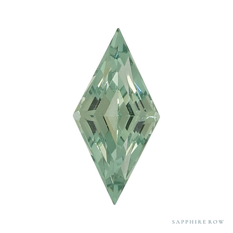 4x2 mm lab-grown green sapphire, lozenge cut | Sapphire Row · cut7