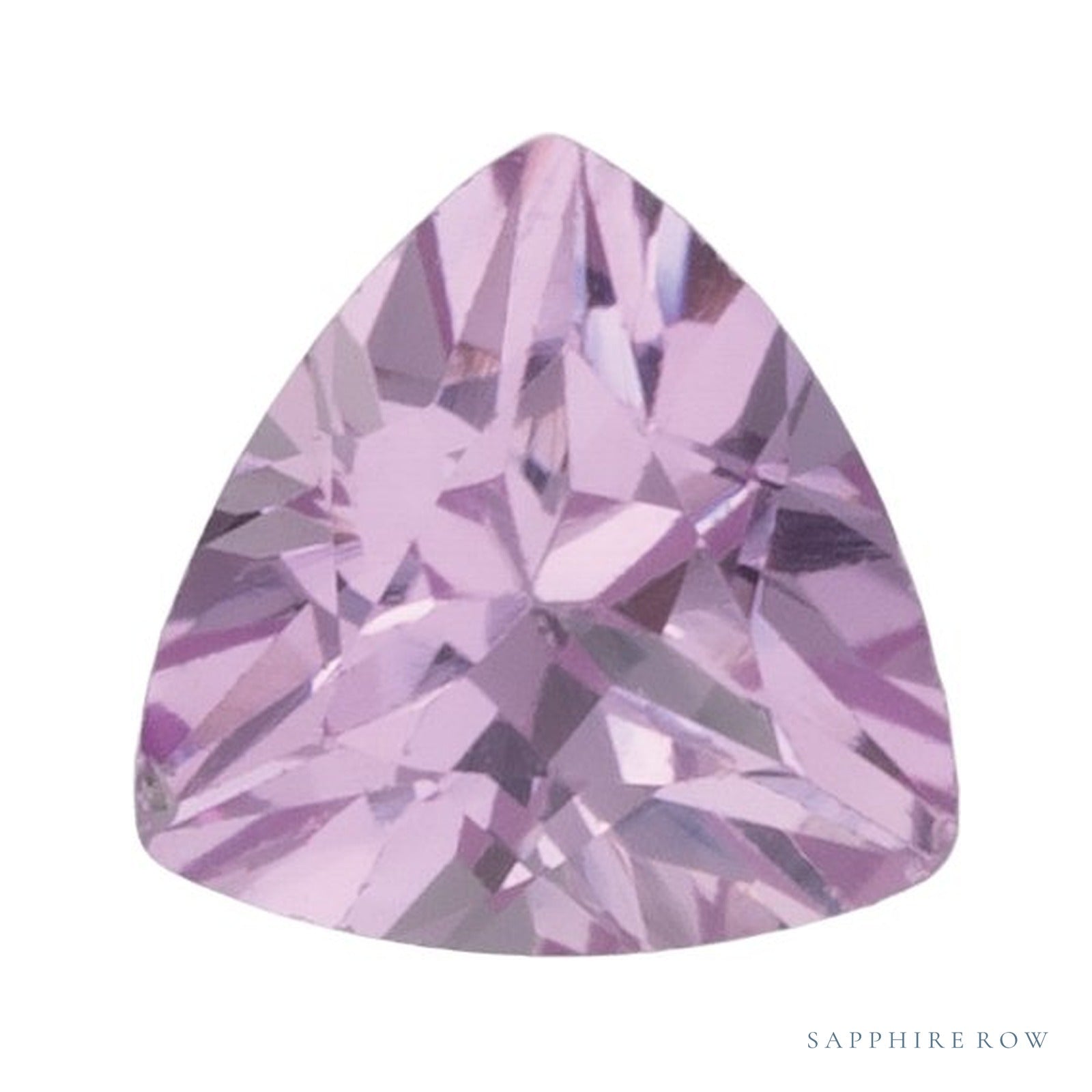 4 mm lab-grown pink sapphire, trillion cut | Sapphire Row · cut4
