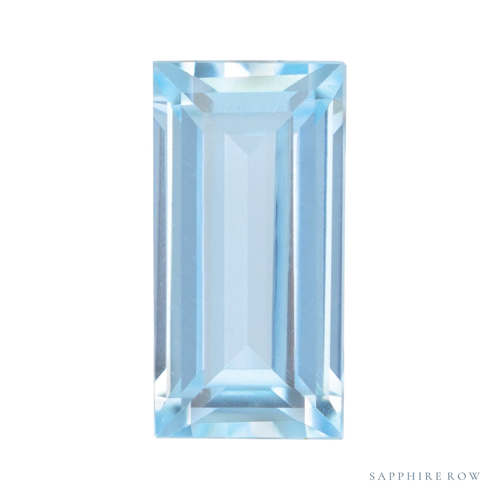 3.5x2 mm lab-grown aqua sapphire, straight baguette cut | Sapphire Row · cut4
