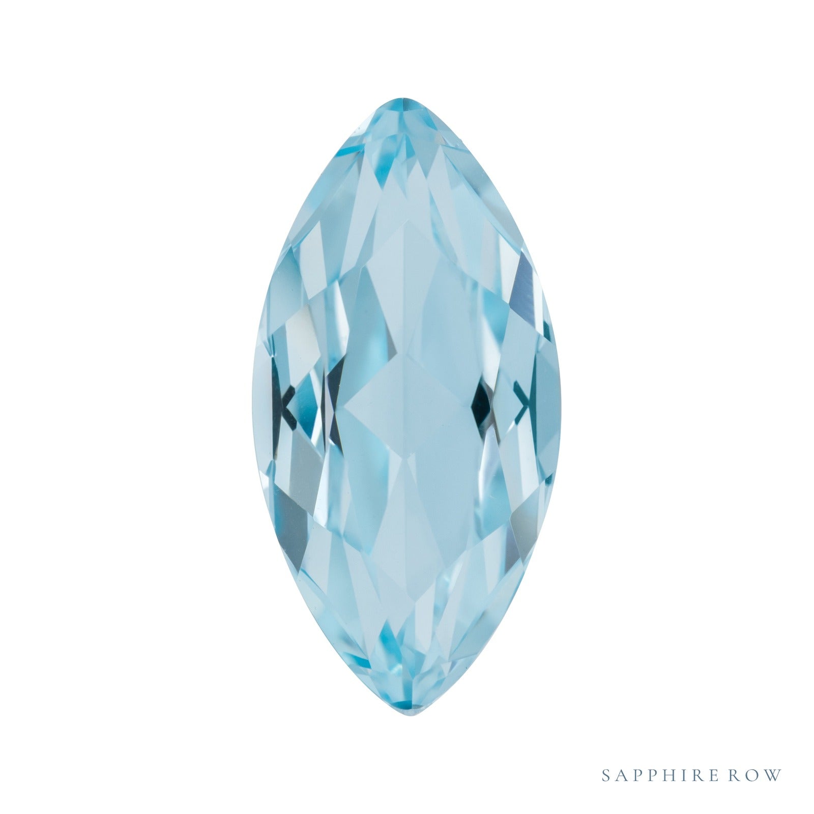 4x2 mm lab-grown aqua sapphire, marquise cut | Sapphire Row · cut7