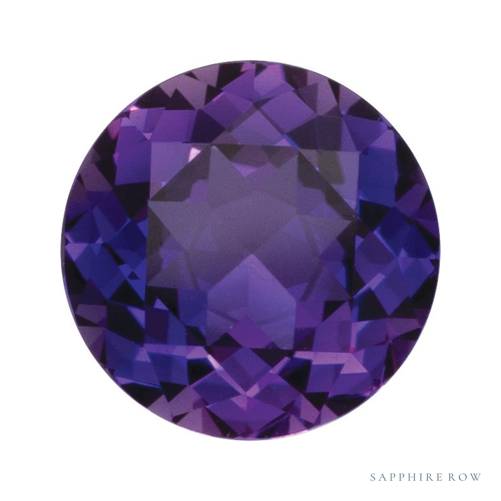 2 mm lab-grown purple sapphire, round cut | Sapphire Row · cut4