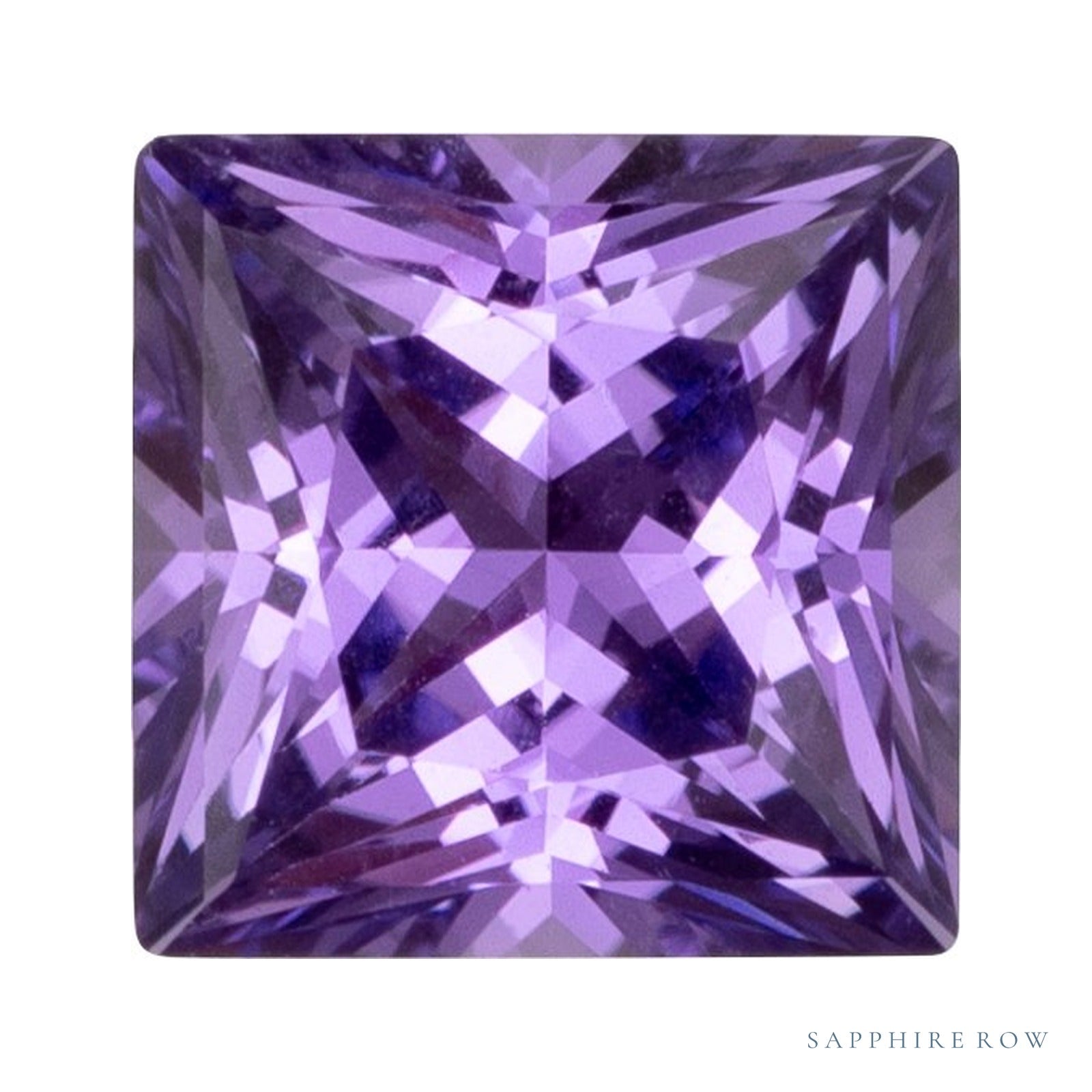 3 mm lab-grown purple sapphire, square cut | Sapphire Row · cut4