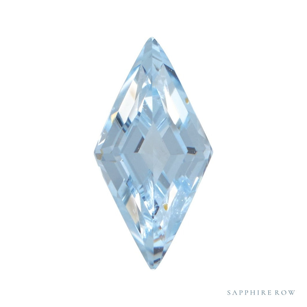 4x2 mm lab-grown aqua sapphire, lozenge cut | Sapphire Row · cut7