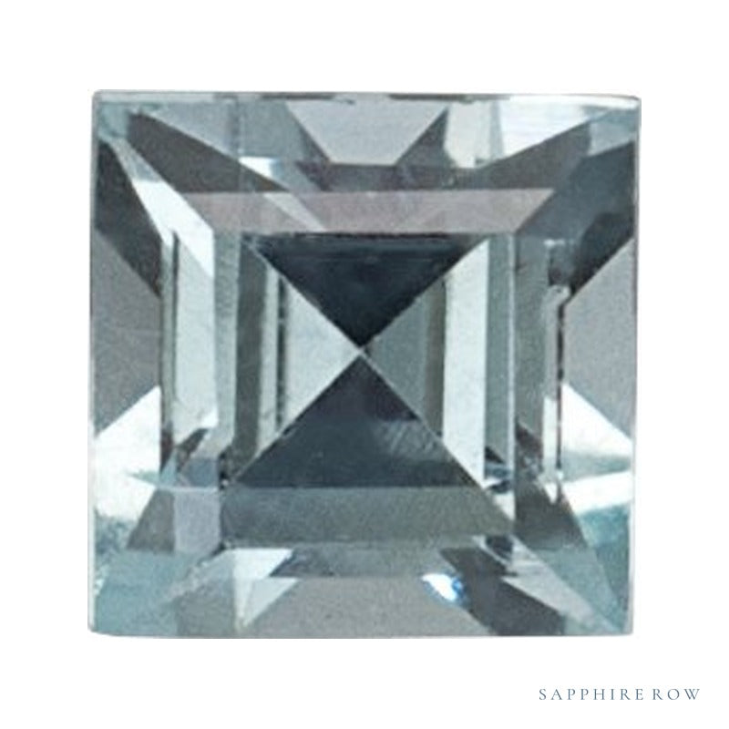1.25 mm lab-grown aqua sapphire, square cut | Sapphire Row · cut7