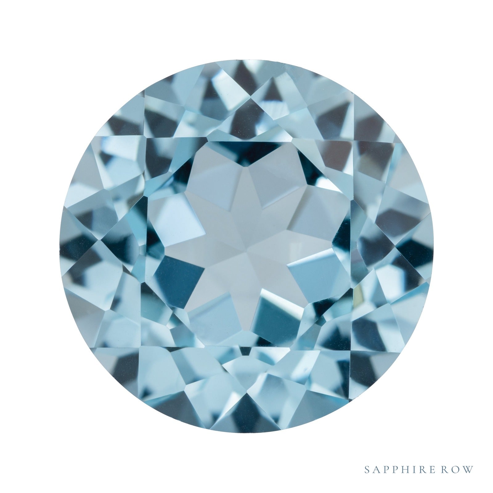 2.75 mm lab-grown aqua sapphire, round cut | Sapphire Row · cut4