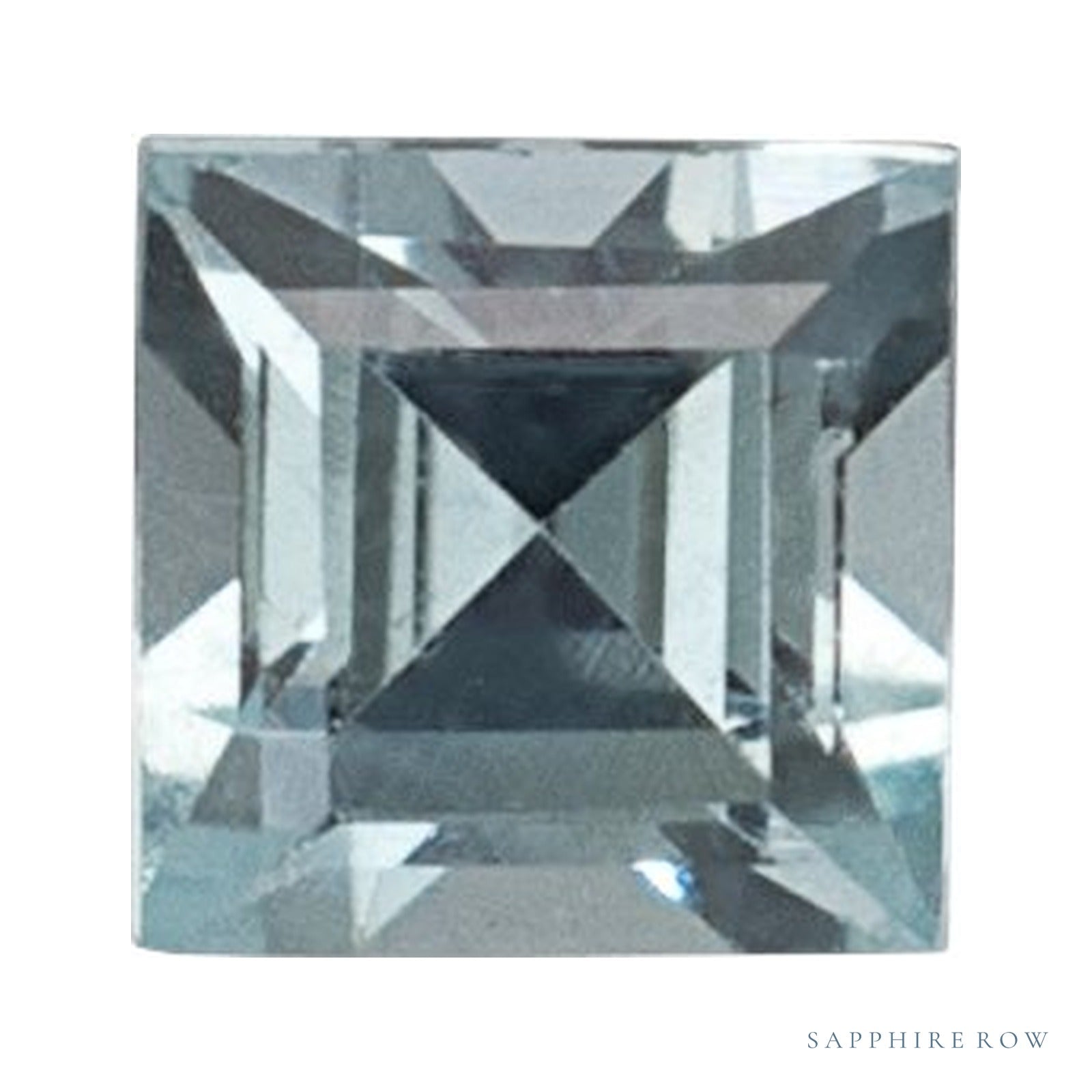 1.75 mm lab-grown aqua sapphire, square cut | Sapphire Row · cut4