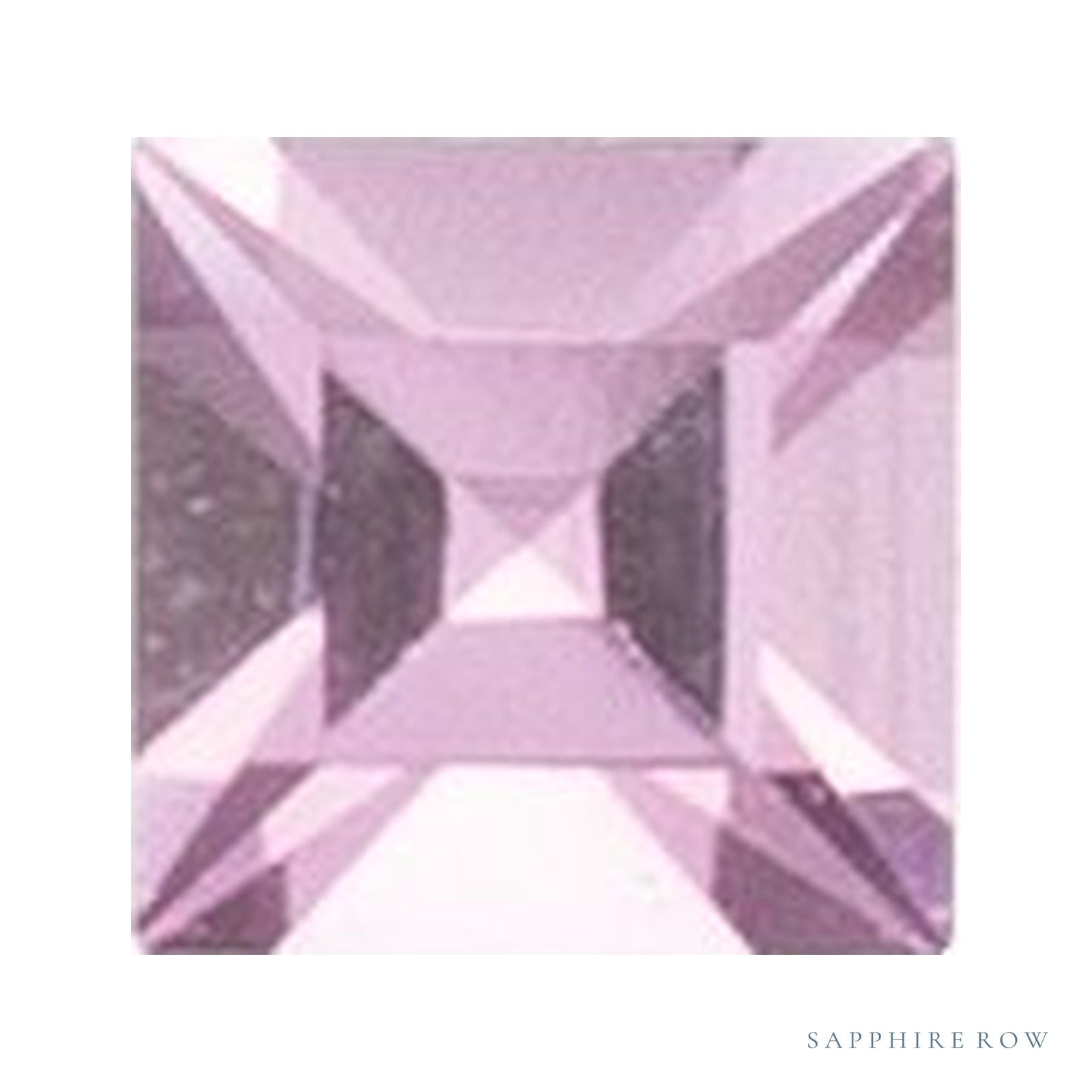 1.25 mm lab-grown pink sapphire, square cut | Sapphire Row · cut4
