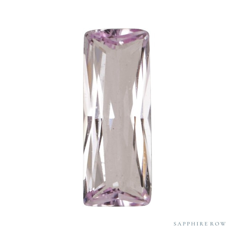 4x2 mm lab-grown pink sapphire, straight baguette cut | Sapphire Row · cut7