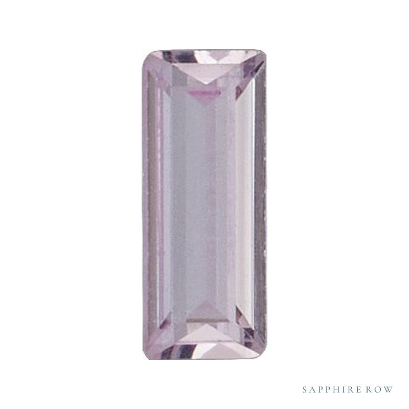 4x2 mm lab-grown pink sapphire, straight baguette cut | Sapphire Row · cut7